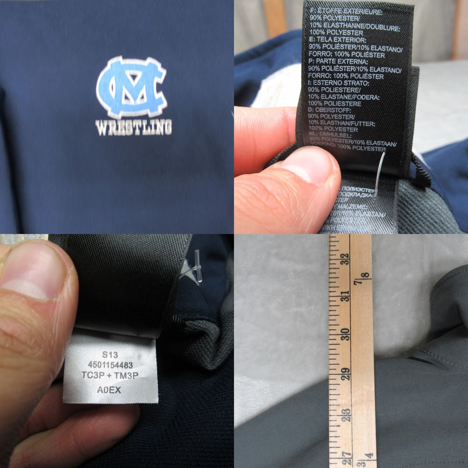 The North Face The North Face Jacket Men XL Blue UNC Wrestling Softshell Zip Logo Size US XL / EU 56 / 4 - 8 Thumbnail