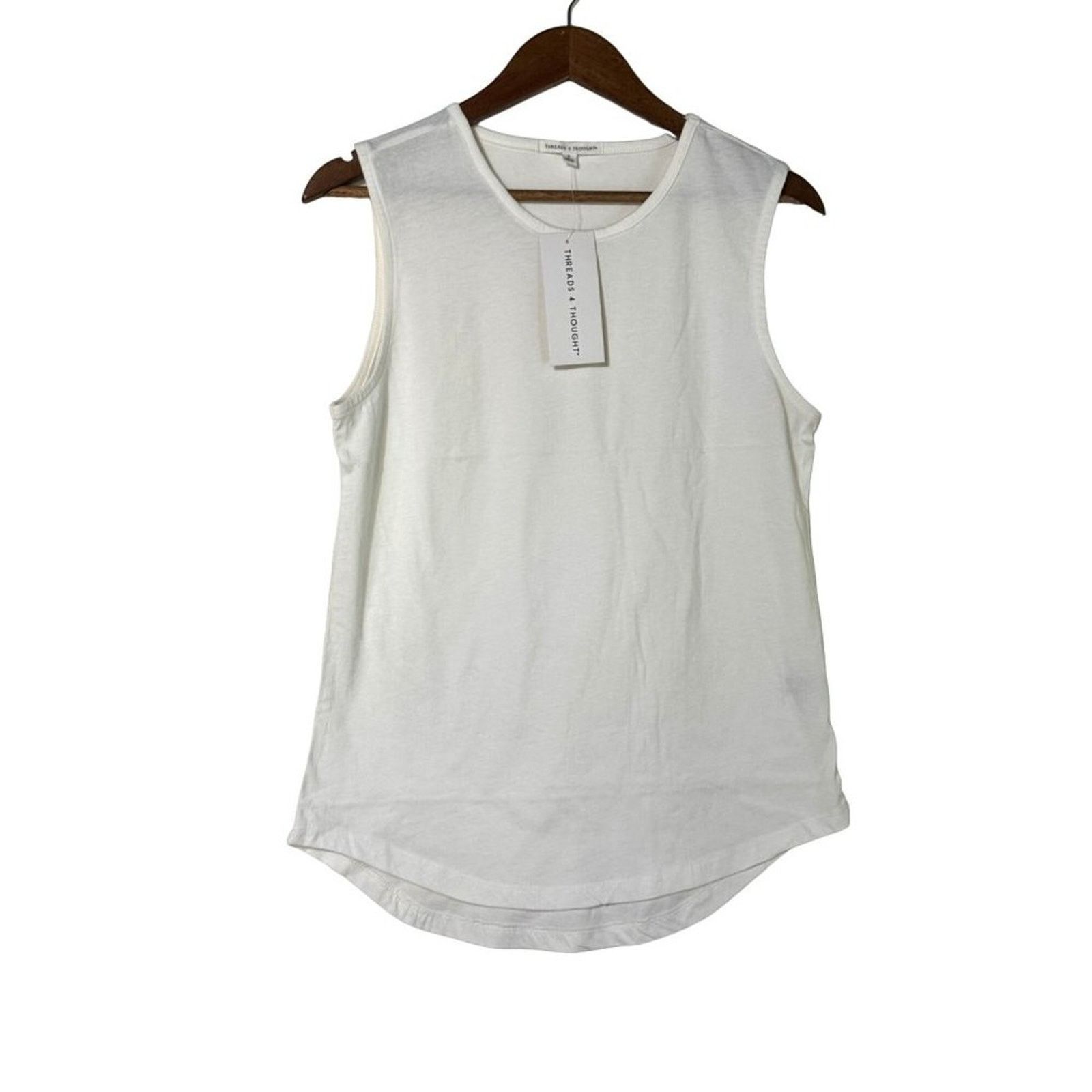 Threads 4 Thought Threads 4 Thought White Sleeveless Muscle Top NWT Small Size S / US 4 / IT 40 - 1 Thumbnail