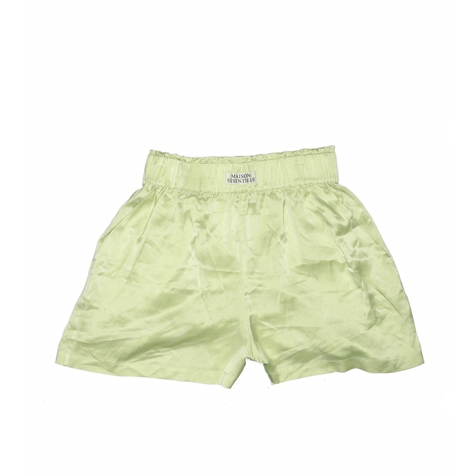 Other maison essentiele Silk Satin Pull On Shorts Green M Size 28" / US 6 / IT 42 - 2 Thumbnail