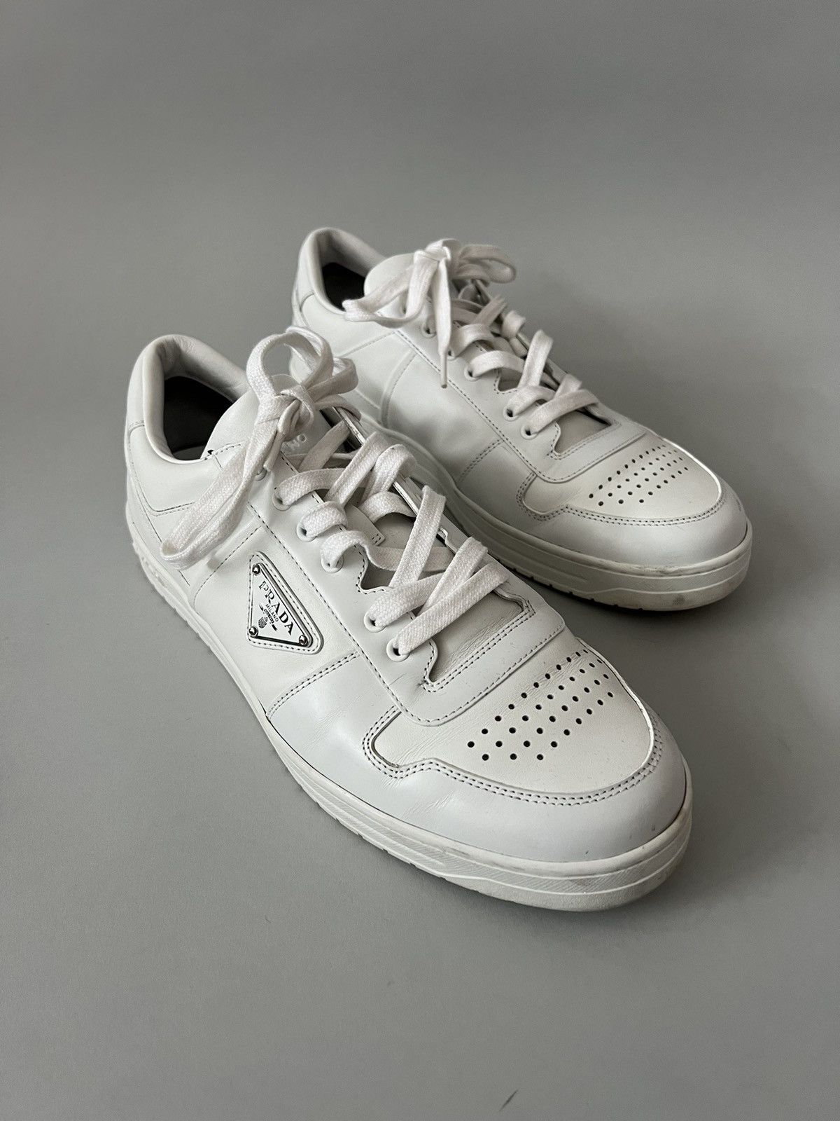 Prada Prada Downtown Leather Sneakers Size US 10 / EU 43 - 3 Thumbnail