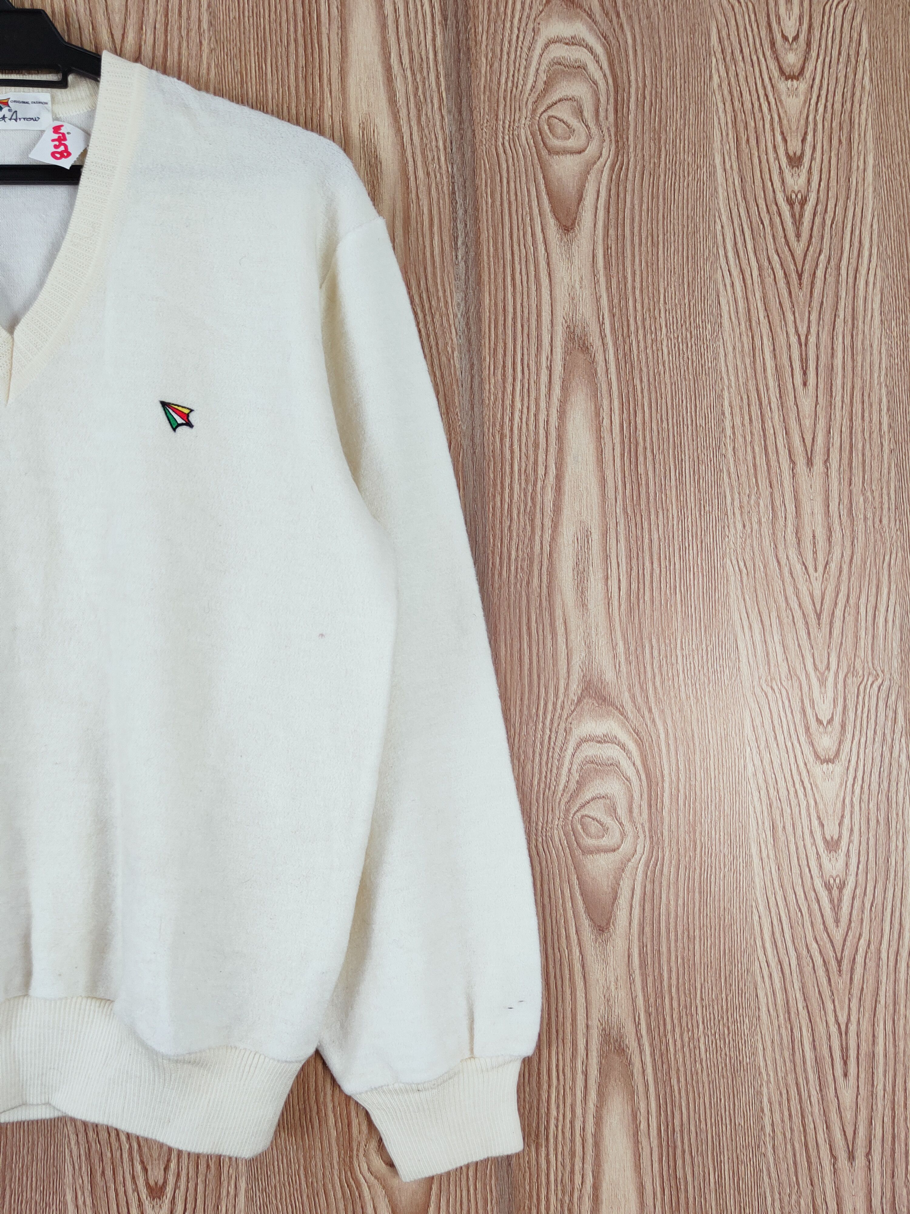 Vintage Shot Arrow Ivory Knitwear Sweatshirts #W758 Size US M / EU 48-50 / 2 - 6 Thumbnail