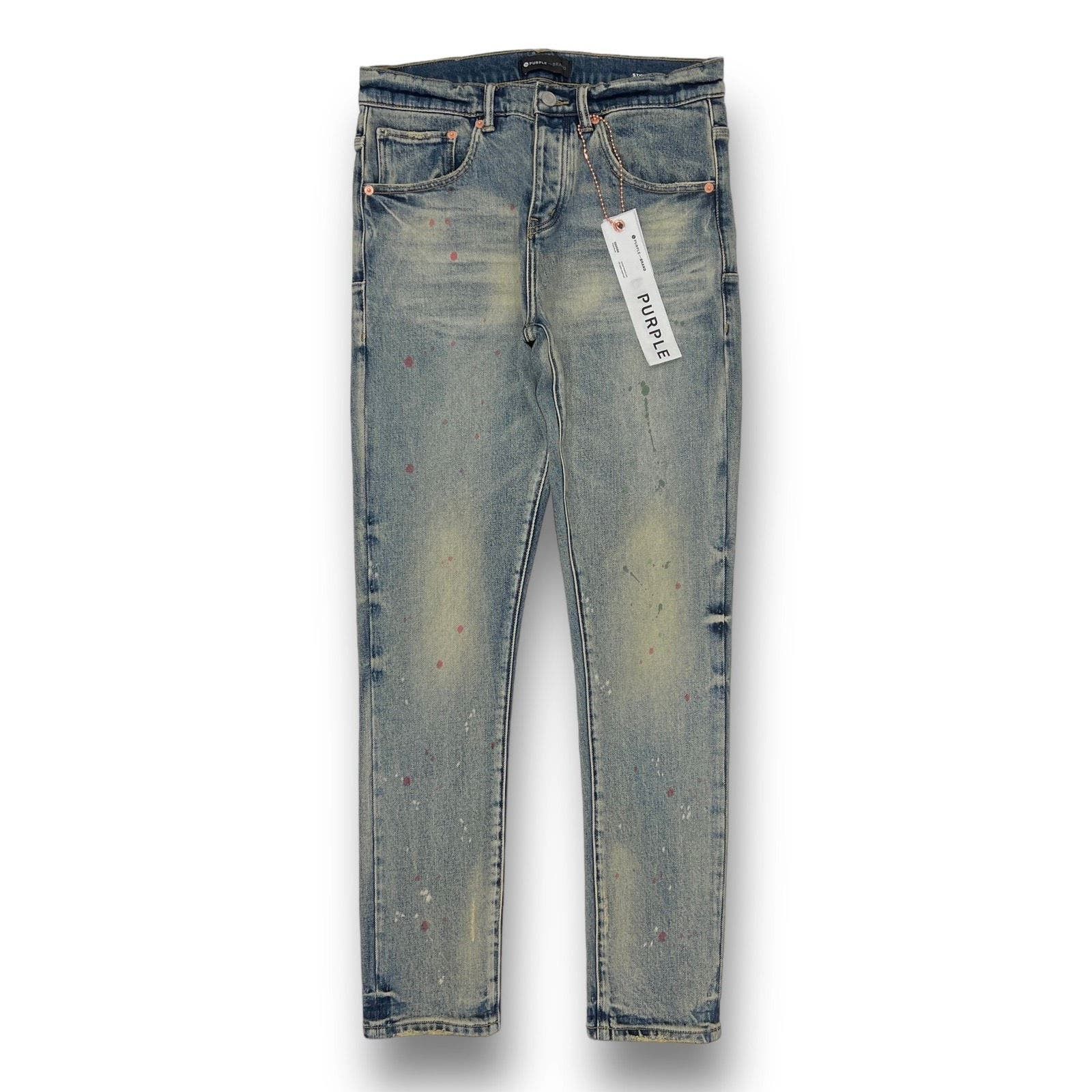 image of Purple- P002 Vintage Spotted Indigo in Blue, Men's (Size 33)