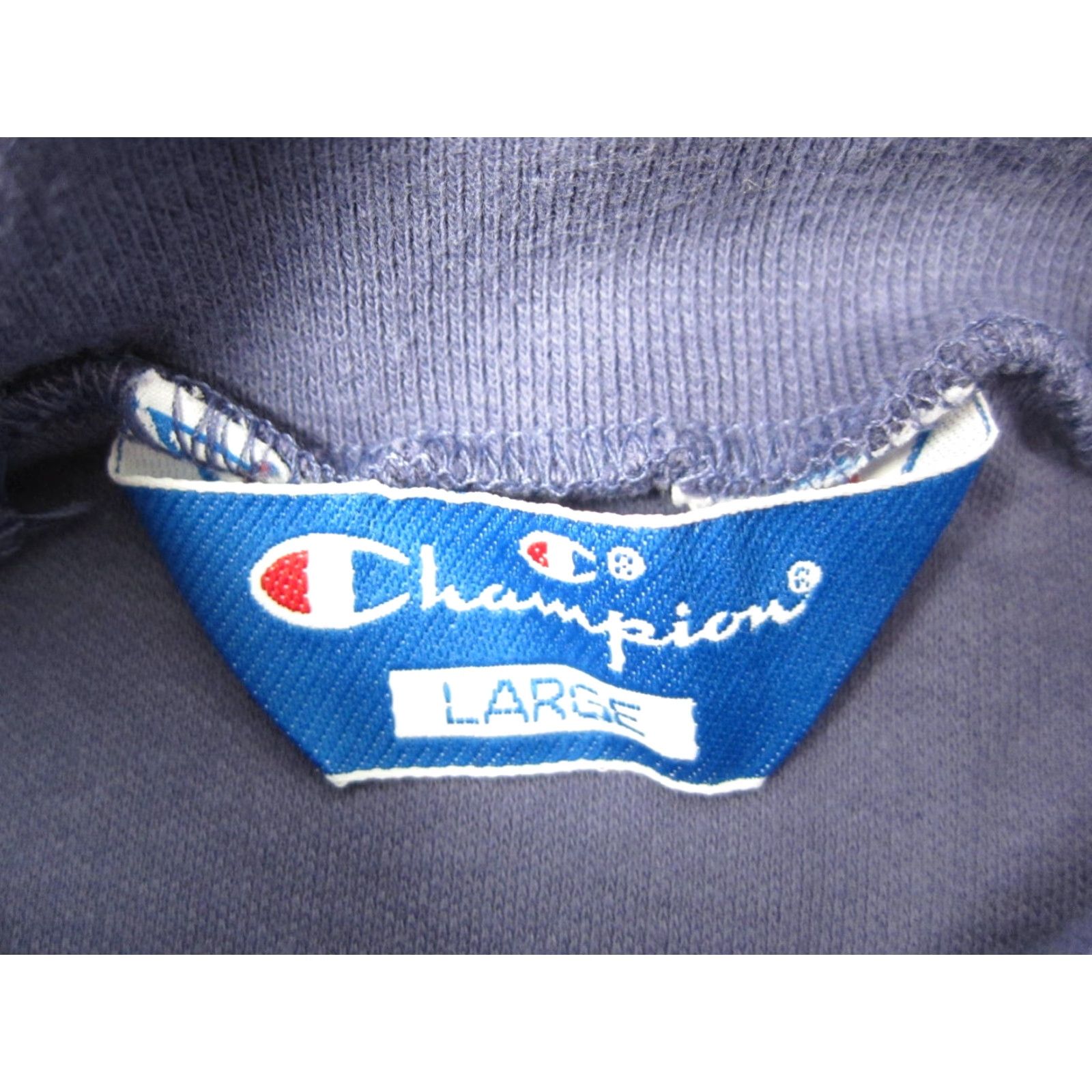 Champion VINTAGE Champion Shirt Mens Large Purple Mock Neck Long Sleeve 90s Logo Embroidered Cotton T-Shirt Size US L / EU 52-54 / 3 - 4 Thumbnail