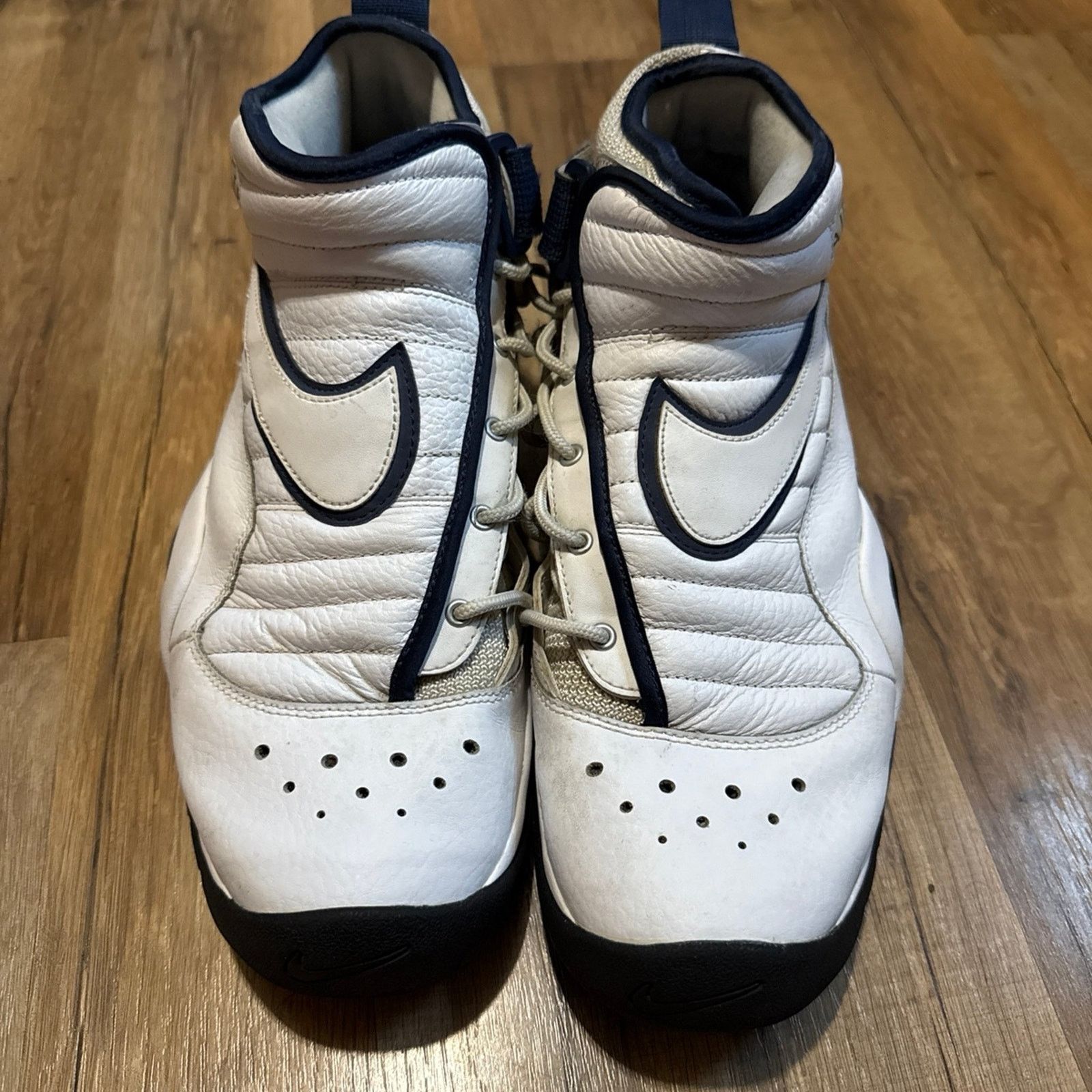 Nike Nike Air Shake Ndestrukt White Navy Size US 11.5 / EU 44-45 - 6 Thumbnail