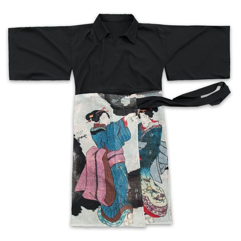 Other Runway Geisha Print Drape Dress – Artwear Statement Piece Size M / US 6-8 / IT 42-44 - 1 Thumbnail