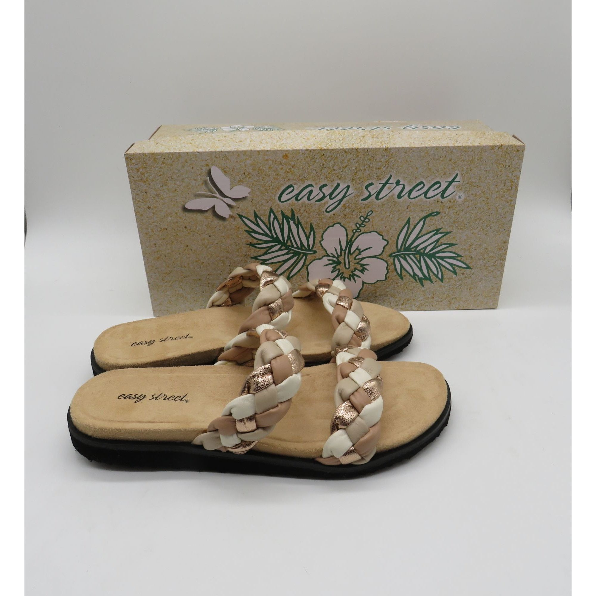 Other Easy Street Susi Womens Natural Woven Slide Sandals Size 6 N Size US 6 / IT 36 - 1 Thumbnail