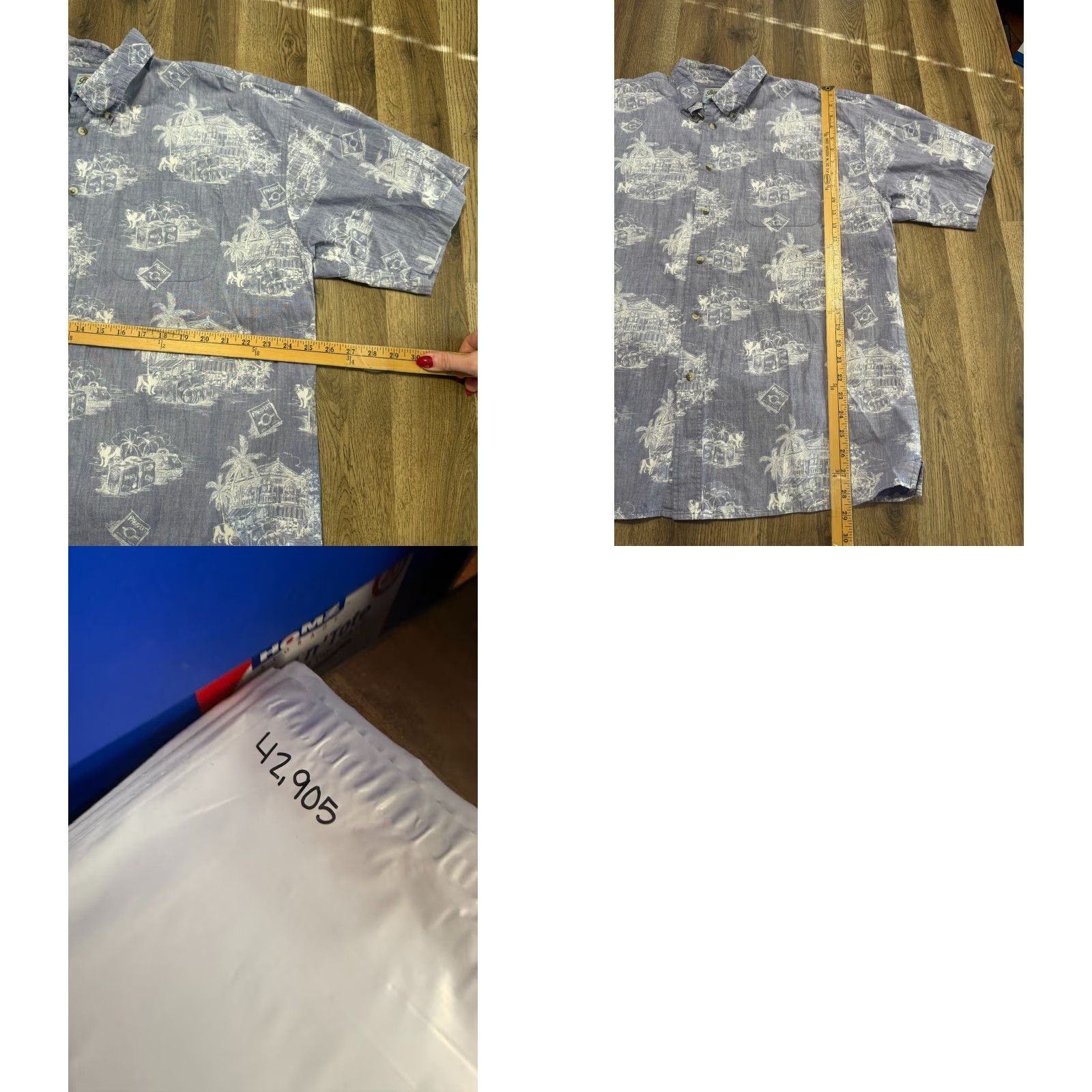 Big Dogs Big Dogs Shirt Men's XL Blue White Short Sleeve Button Up Hawaii Size US XL / EU 56 / 4 - 8 Thumbnail