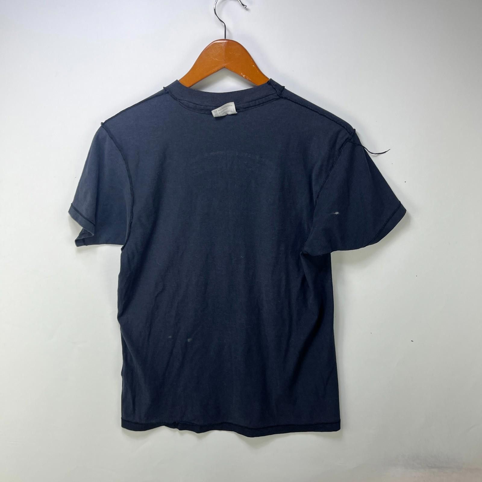 Hanes Vintage 80s Faded Blank Black Hanes Shirt Large Inside Out Size US L / EU 52-54 / 3 - 6 Thumbnail