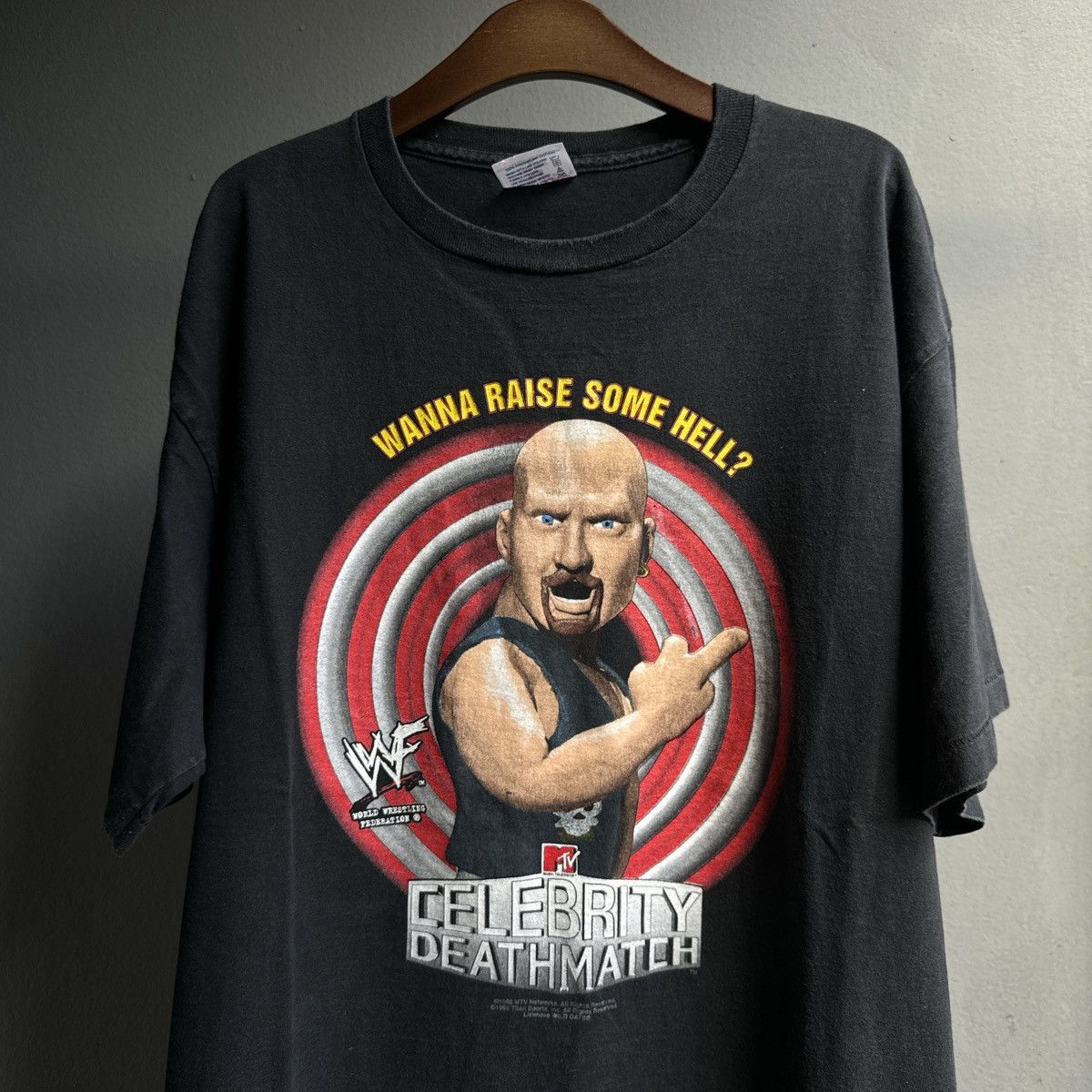 Other WWF Stone Cold MTV Celebrity Deathmatch 90s Vintage T-shirt Size US XL / EU 56 / 4 - 1 Thumbnail