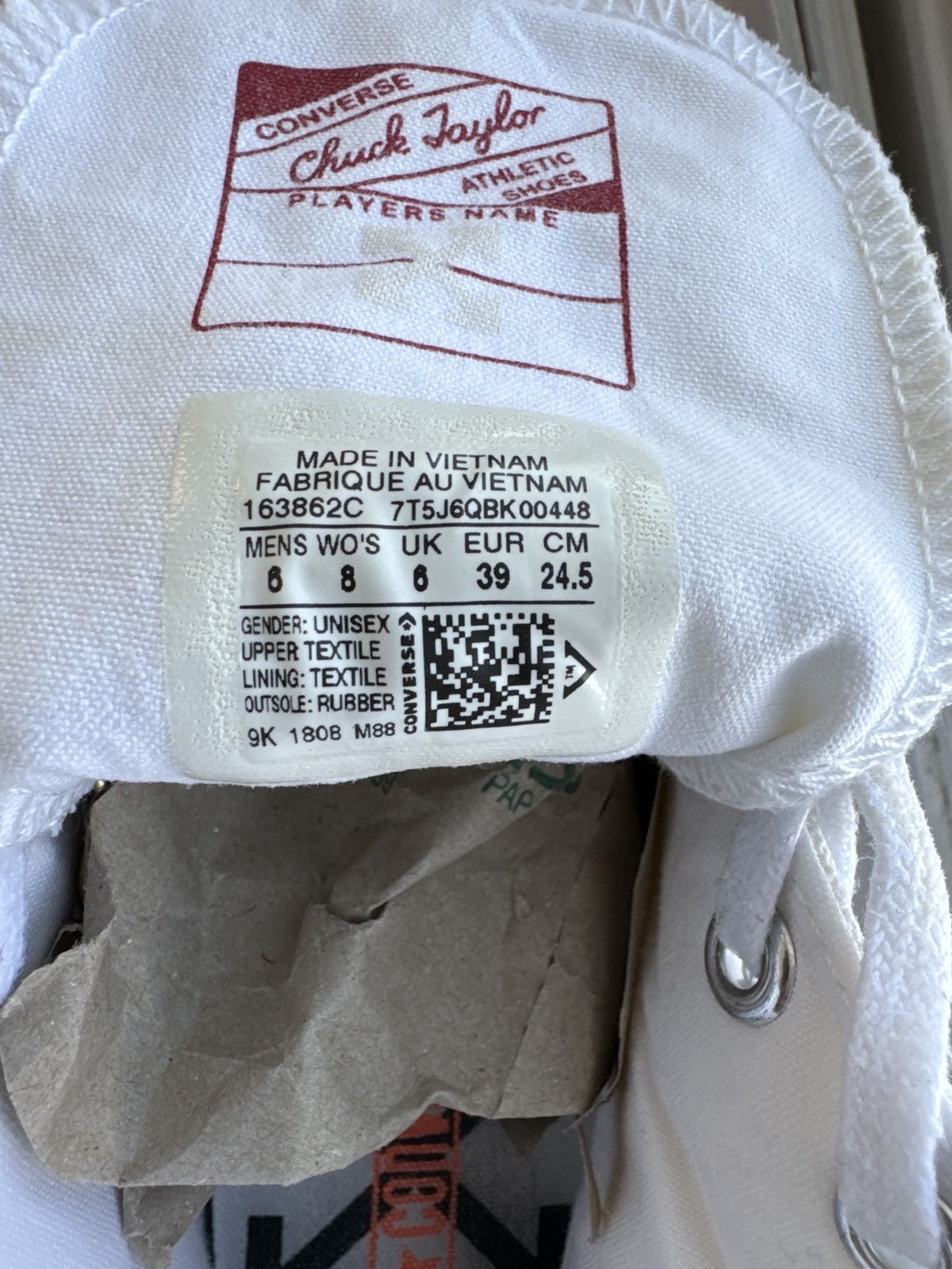 Off-White Off White Converse Chuck Taylor’s Size US 6 / EU 39 - 8 Thumbnail