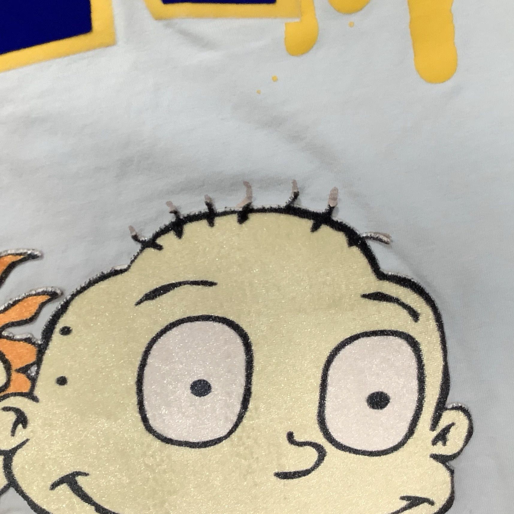 Nickelodeon Rugrats T Shirt Nickelodeon Blue XL Mens Embroidered Short Sleeve Cotton Felt Tommy Figure Size US XL / EU 56 / 4 - 5 Thumbnail