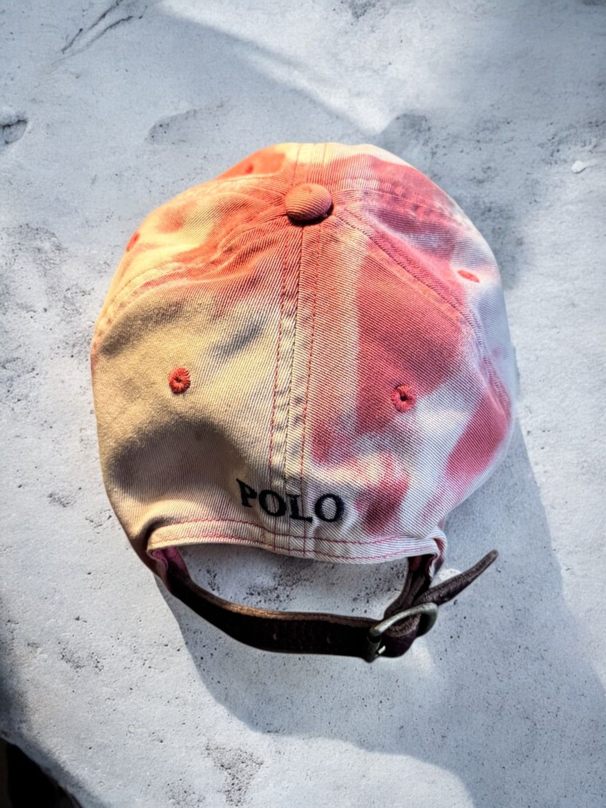 Polo Ralph Lauren × Vintage 90s Polo Ralph Lauren Sunpadding Sun bleached Ball Cap Size ONE SIZE - 4 Thumbnail