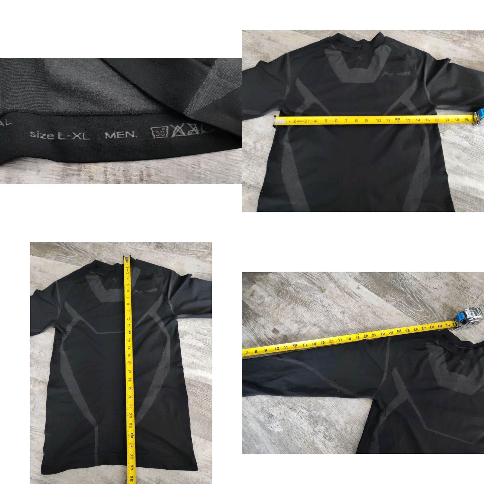 K-Way K-Way Men’s Slim Bamboo Charcoal Thermaskins Baselayer Long Sleeve Shirt Sz L/XL Size US L / EU 52-54 / 3 - 8 Thumbnail