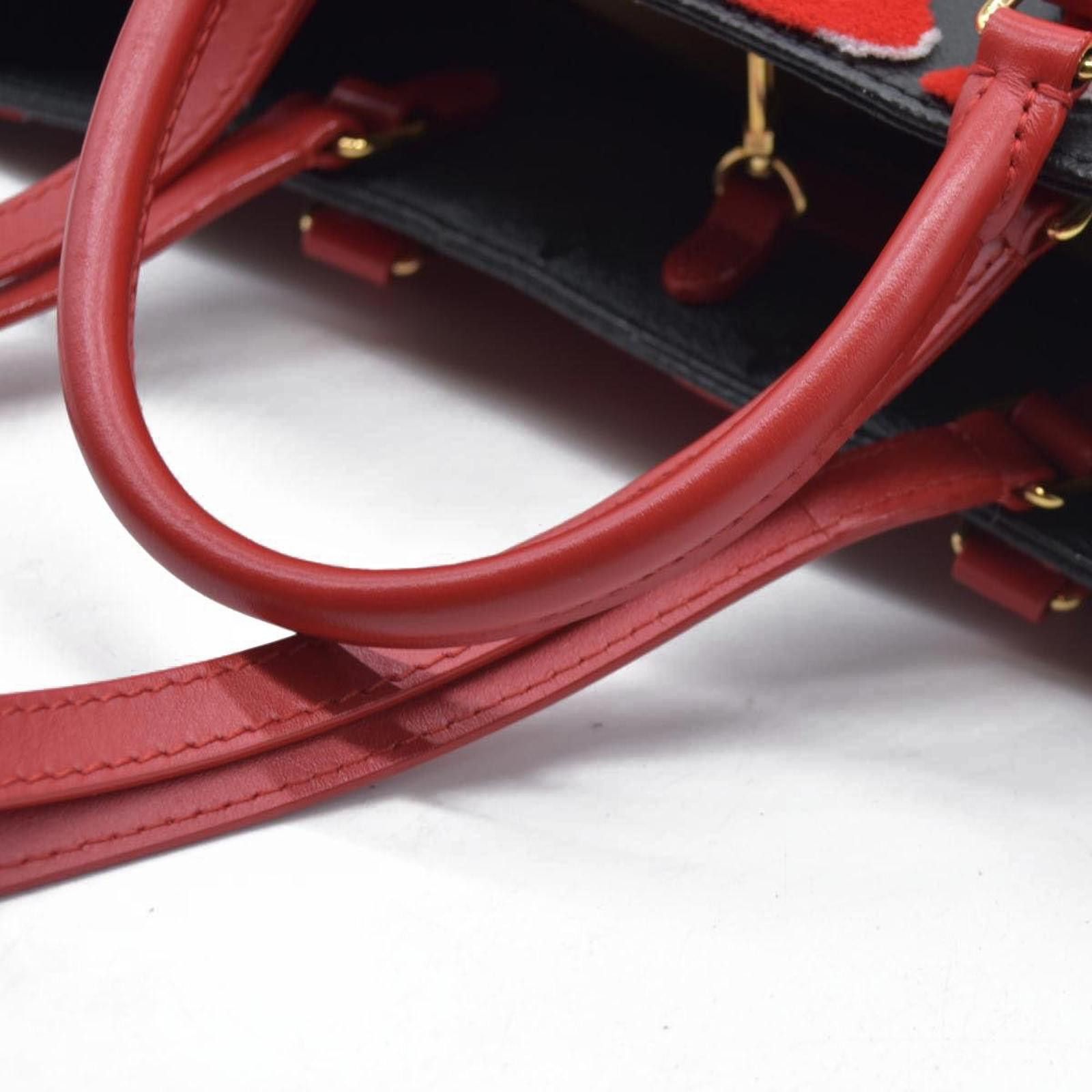 Louis Vuitton $3850 Louis Vuitton x Urs Fischer On the Go GM Red Black Size ONE SIZE - 11 Thumbnail