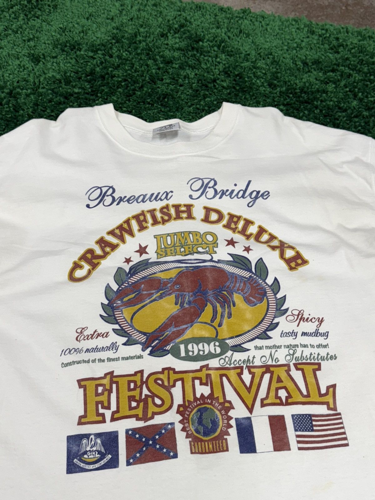 Vintage RARE 1996 Breaux Bridge Crawfish Festival Shrimp Tee XL Size US XL / EU 56 / 4 - 2 Thumbnail