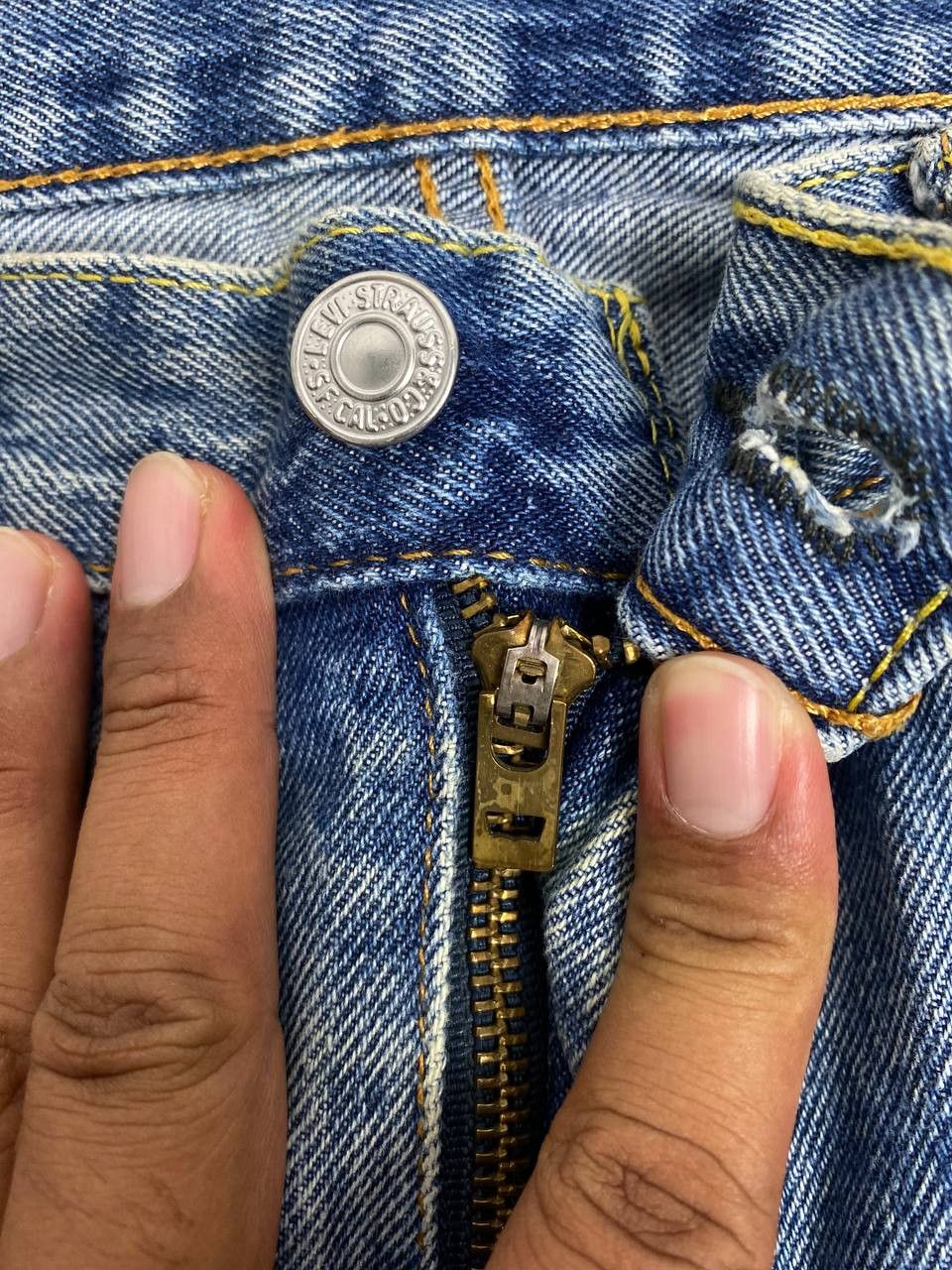 Levi's levis 505 relaxed fit denim nice design Size US 39 - 14 Thumbnail