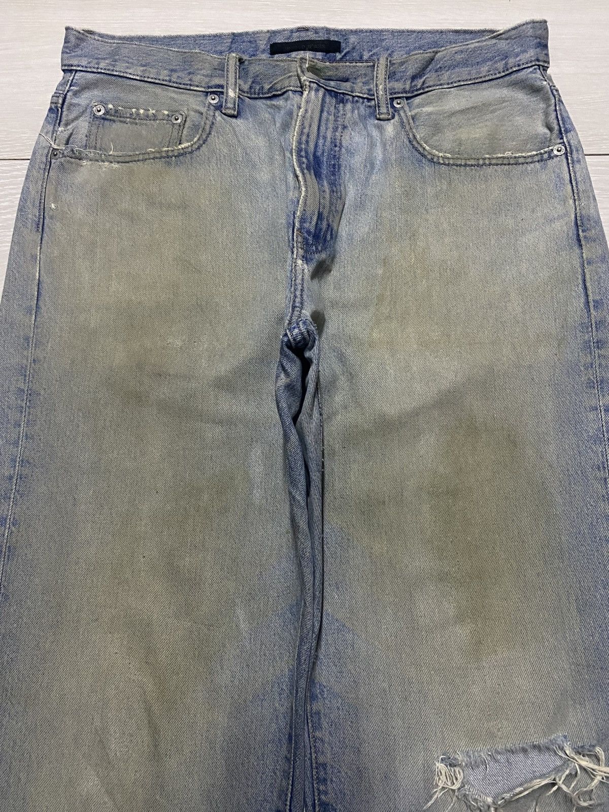 Uniqlo Vintage Japanese Uniqlo Grunge Distressed Tappered Leg Jeans Size US 34 / EU 50 - 3 Thumbnail