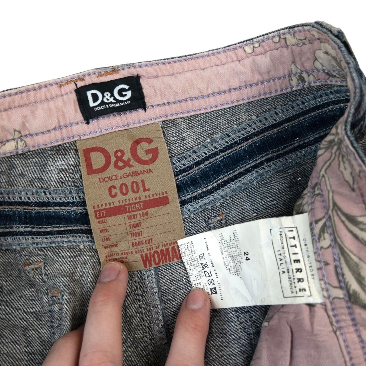 Dolce & Gabbana Vintage Dolce & Gabbana Embroidered Bootcut Jeans Size W28 Size 28" / US 6 / IT 42 - 7 Thumbnail