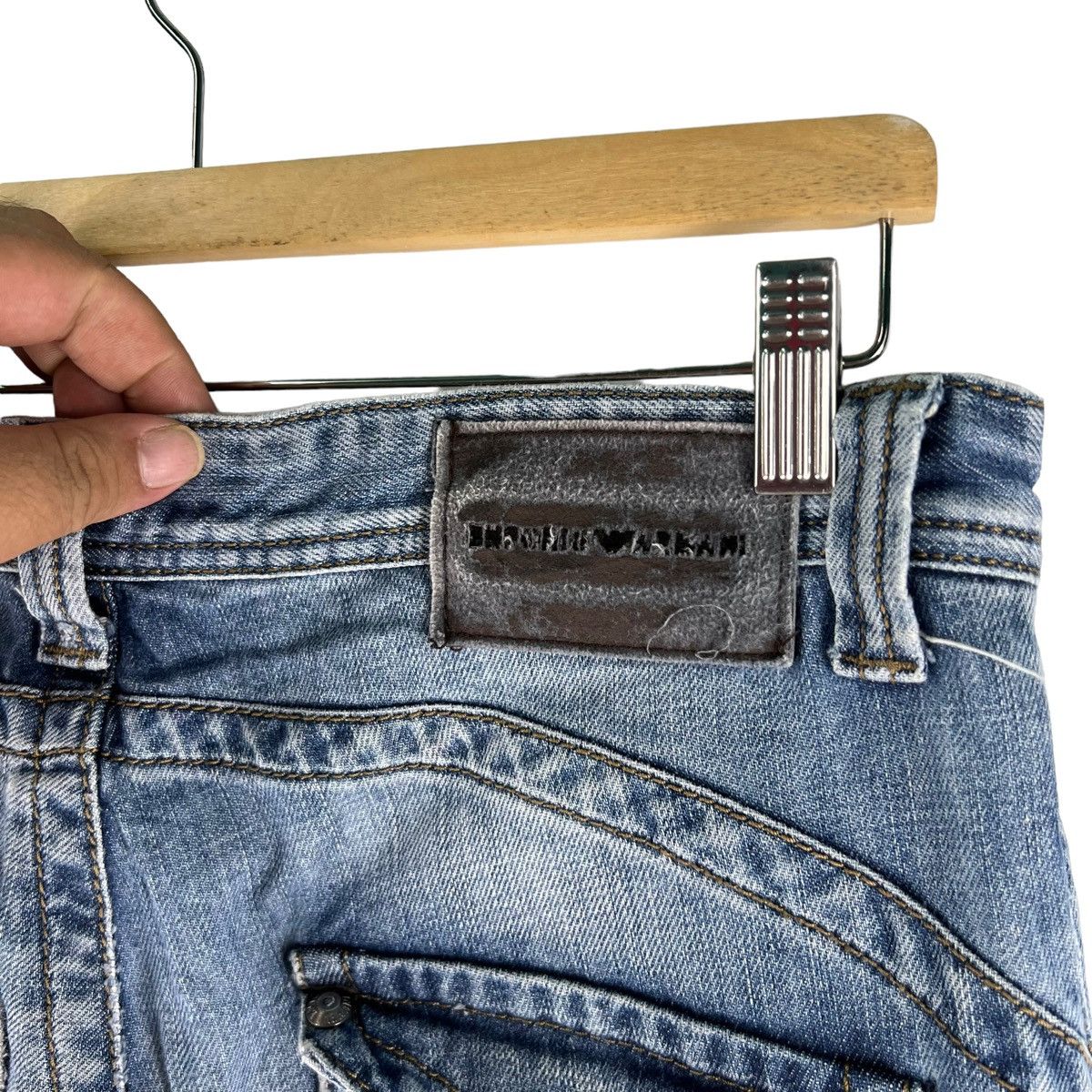 Emporio Armani 🔥VTG BIKER DENIM JEANS EMPORIO ARMANI JOSH COLLECTION Size US 38 / EU 54 - 10 Thumbnail