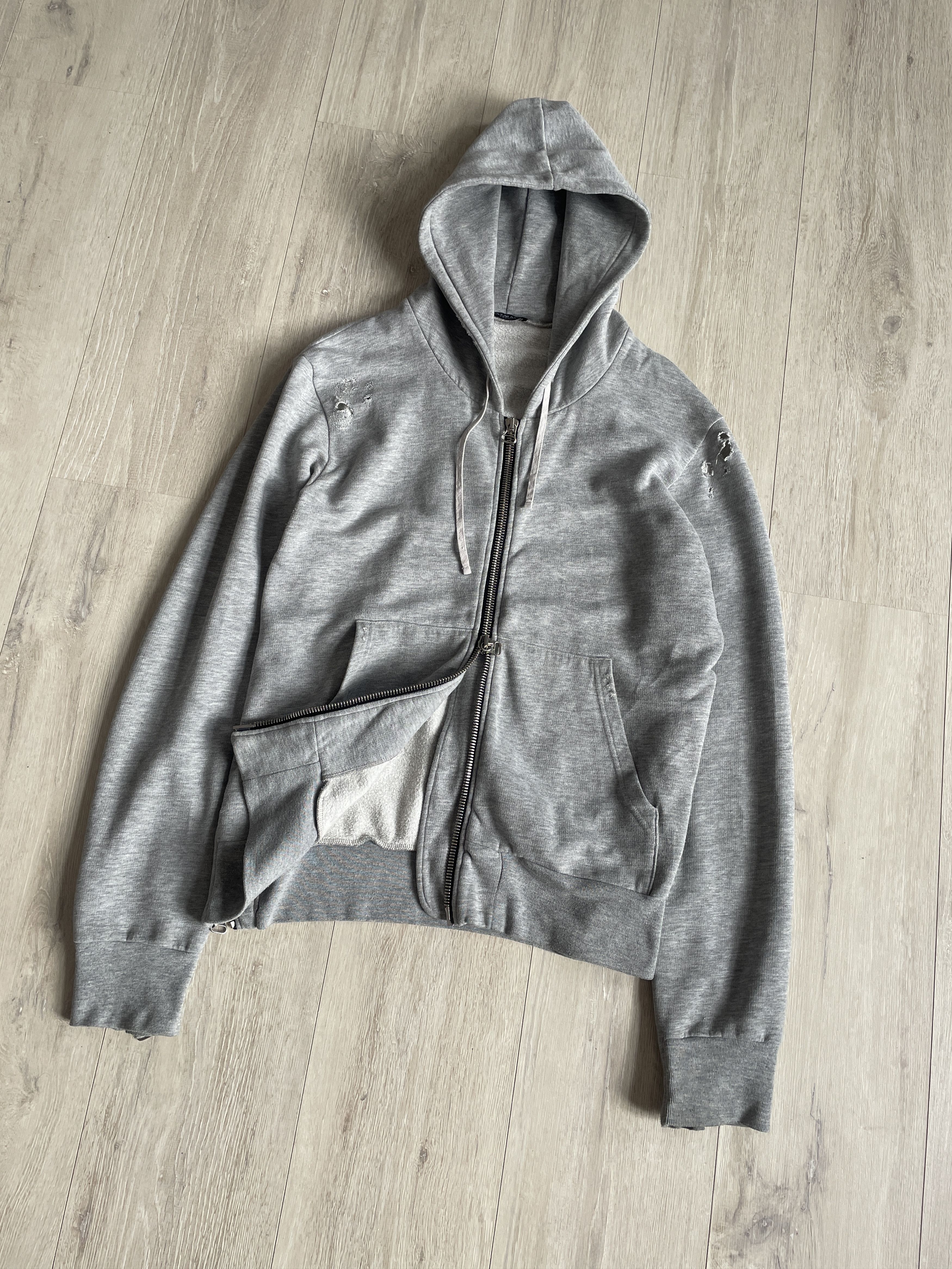 Balmain Balmain SS10 ripped hoodie by Christophe Decarnin Size US M / EU 48-50 / 2 - 3 Thumbnail