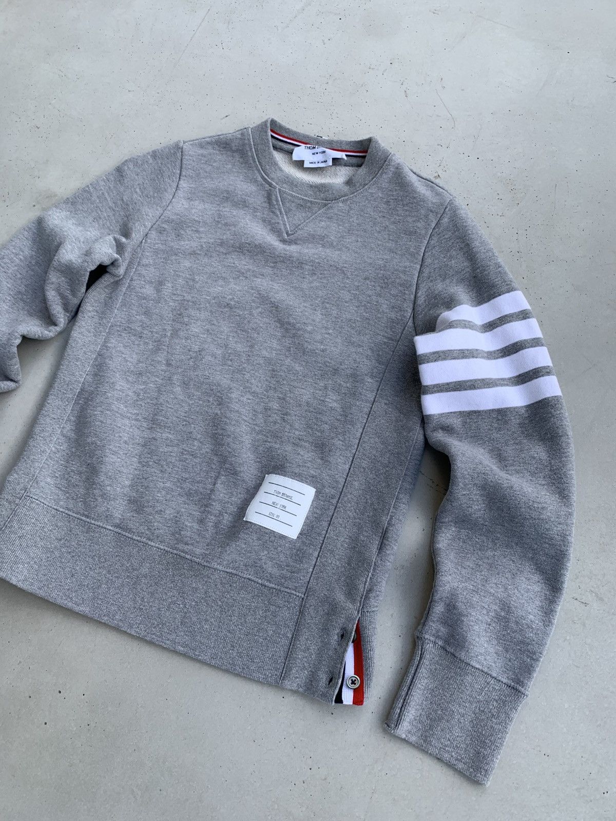 Thom Browne Thom Browne 4-Bar Stripe Cotton Sweatshirt Luxury Brands Size US XXS / EU 40 - 2 Thumbnail