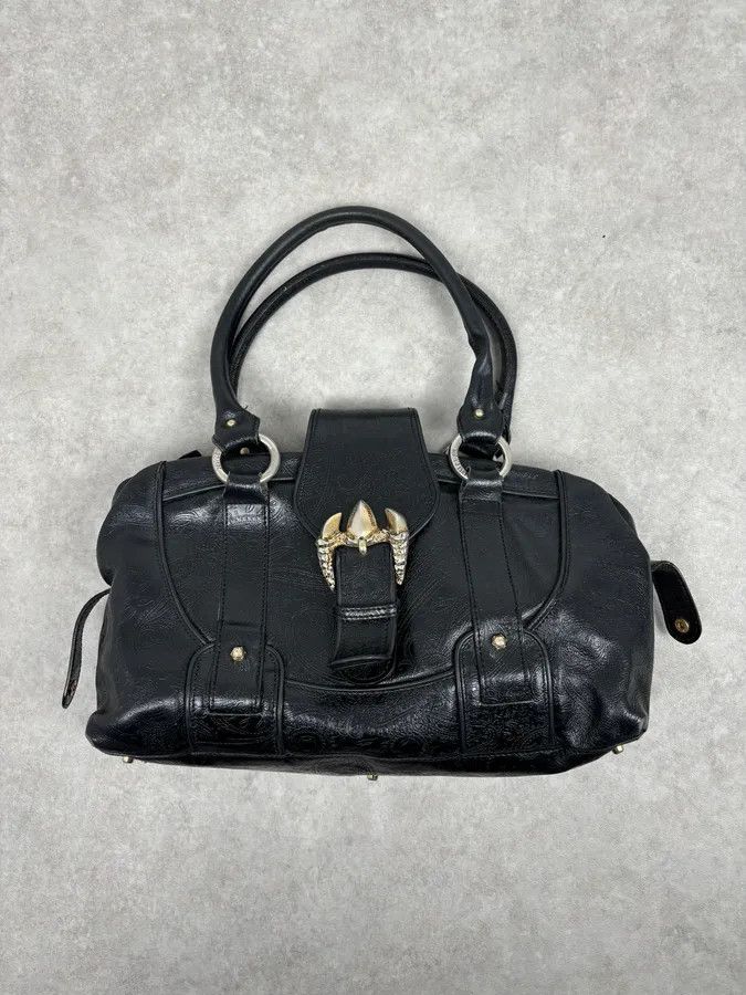 Just Cavalli AW2008 Cavalli Black Leather Winged Claw Lock Shoulder Bag Size ONE SIZE - 1 Thumbnail