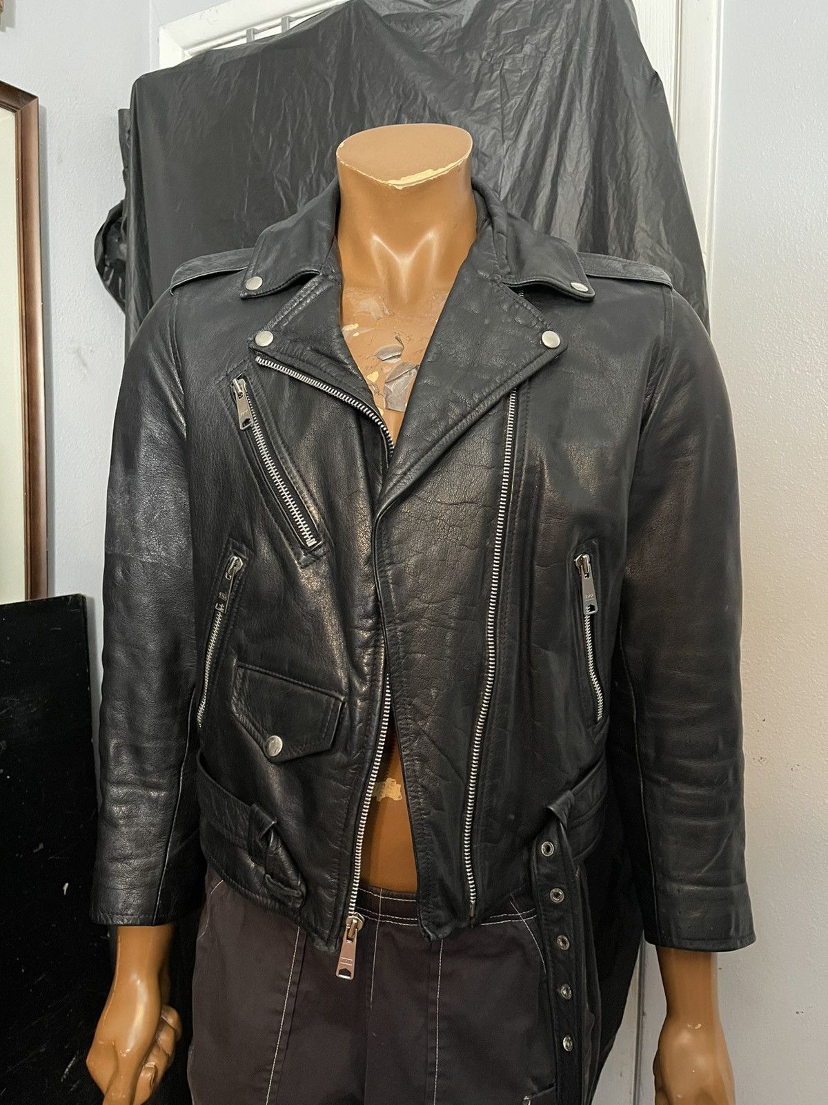 Vintage Vintage Echtes Leder Leather Motorcycle Punk Biker Jacket Size US S / EU 44-46 / 1 - 17 Thumbnail
