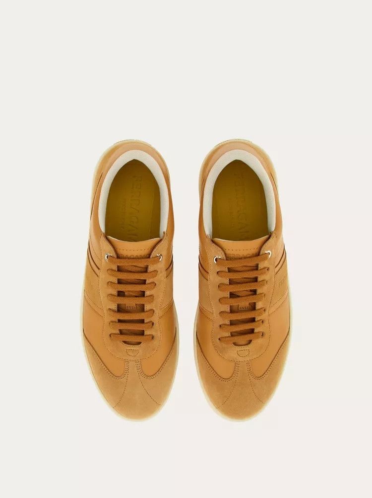 Salvatore Ferragamo o1s1rm0924 Signature Low-Top Sneakers in Light Camel Size US 12.5 / EU 45-46 - 2 Thumbnail