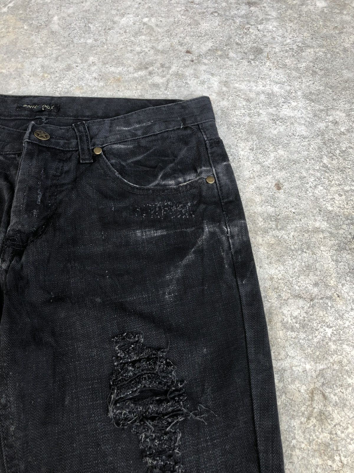 Who Decides War Philsdox Flared Jeans Bootcut Distressed Size US 31 - 17 Thumbnail