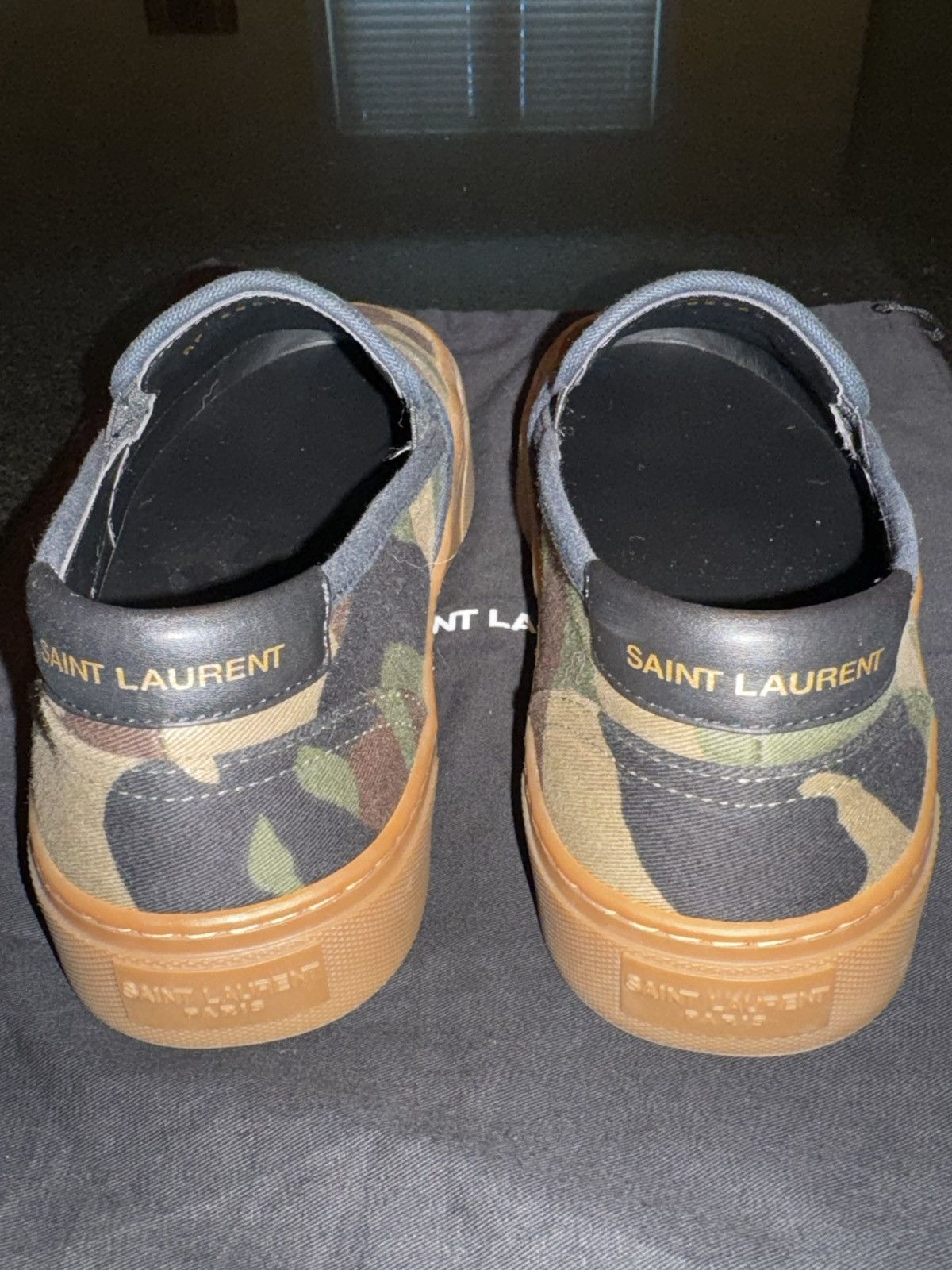 Saint Laurent Paris Men’s Saint Laurent Paris Camo Slip-ons Size US 8 / EU 41 - 14 Thumbnail