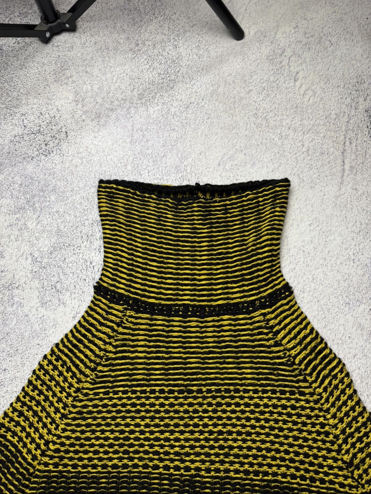 Cop Copine Cop. Copine Black/Yellow Chunky Knit Turtleneck Sweater Size ONE SIZE - 12 Thumbnail