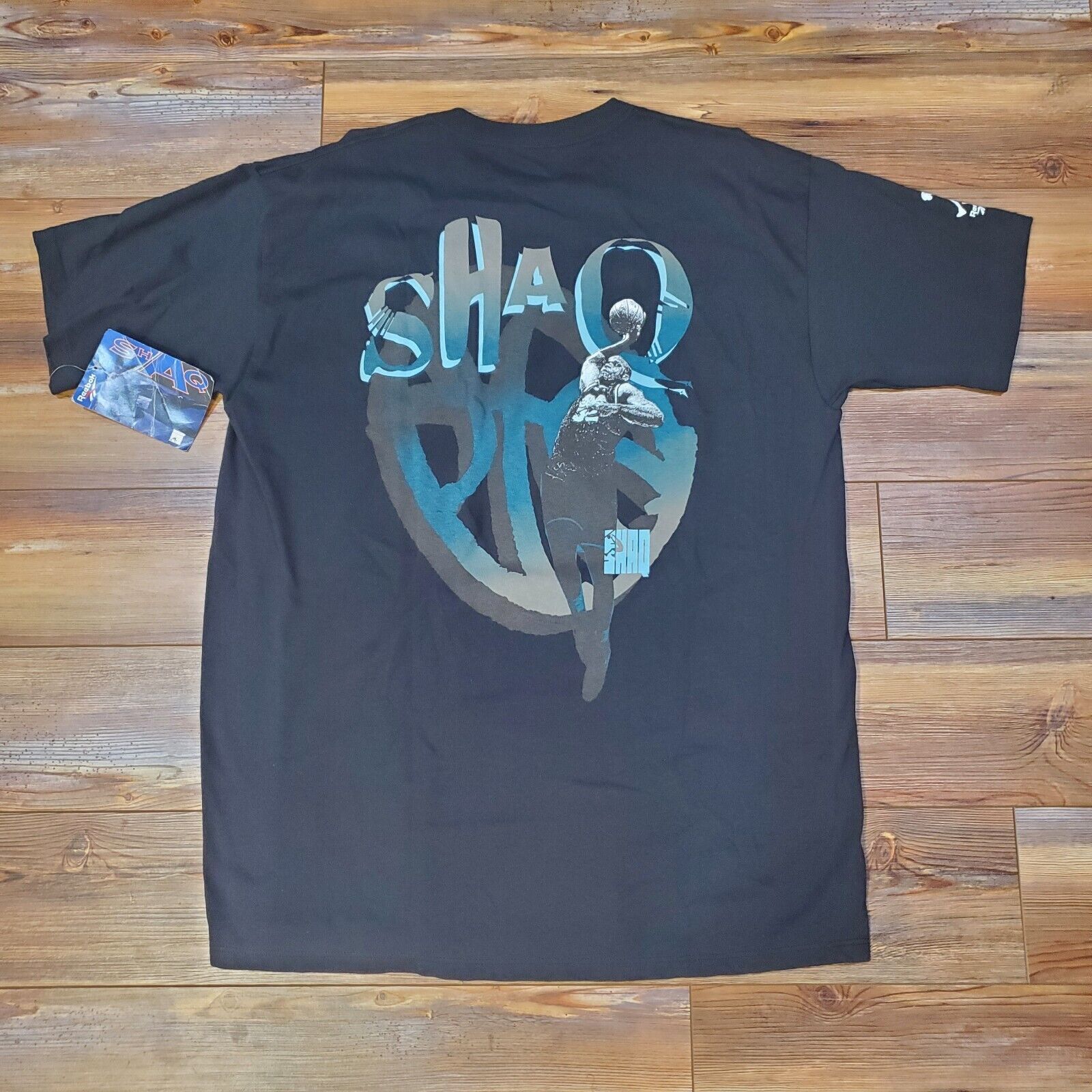 Image of Reebok 90's Vintage XL Shaq Player T Shirt Nba Magic in Black, Men's