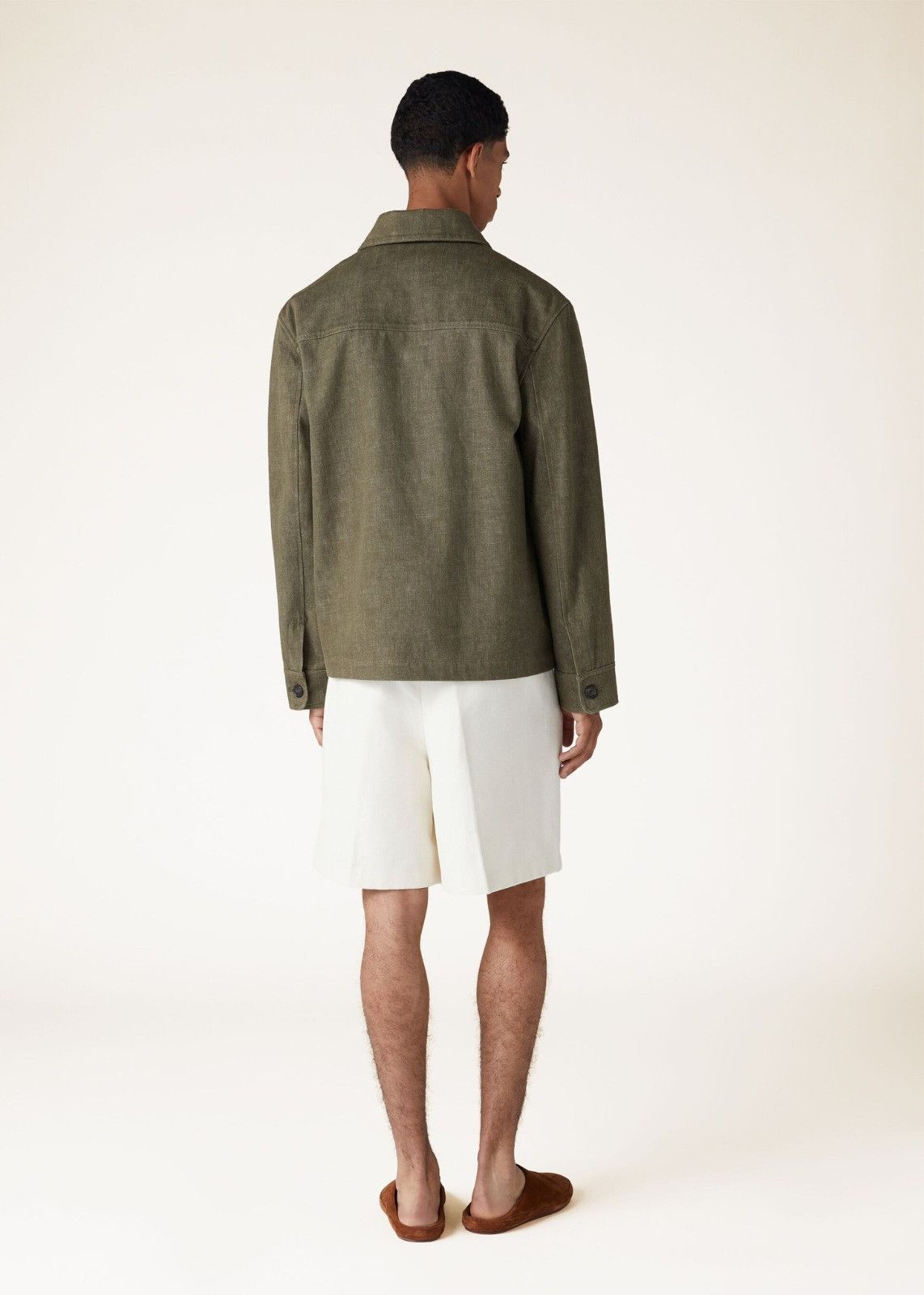 Loro Piana o1srvl11e0325 FAO0015 Overshirt Shirt in Moss Green Size US S / EU 44-46 / 1 - 4 Thumbnail