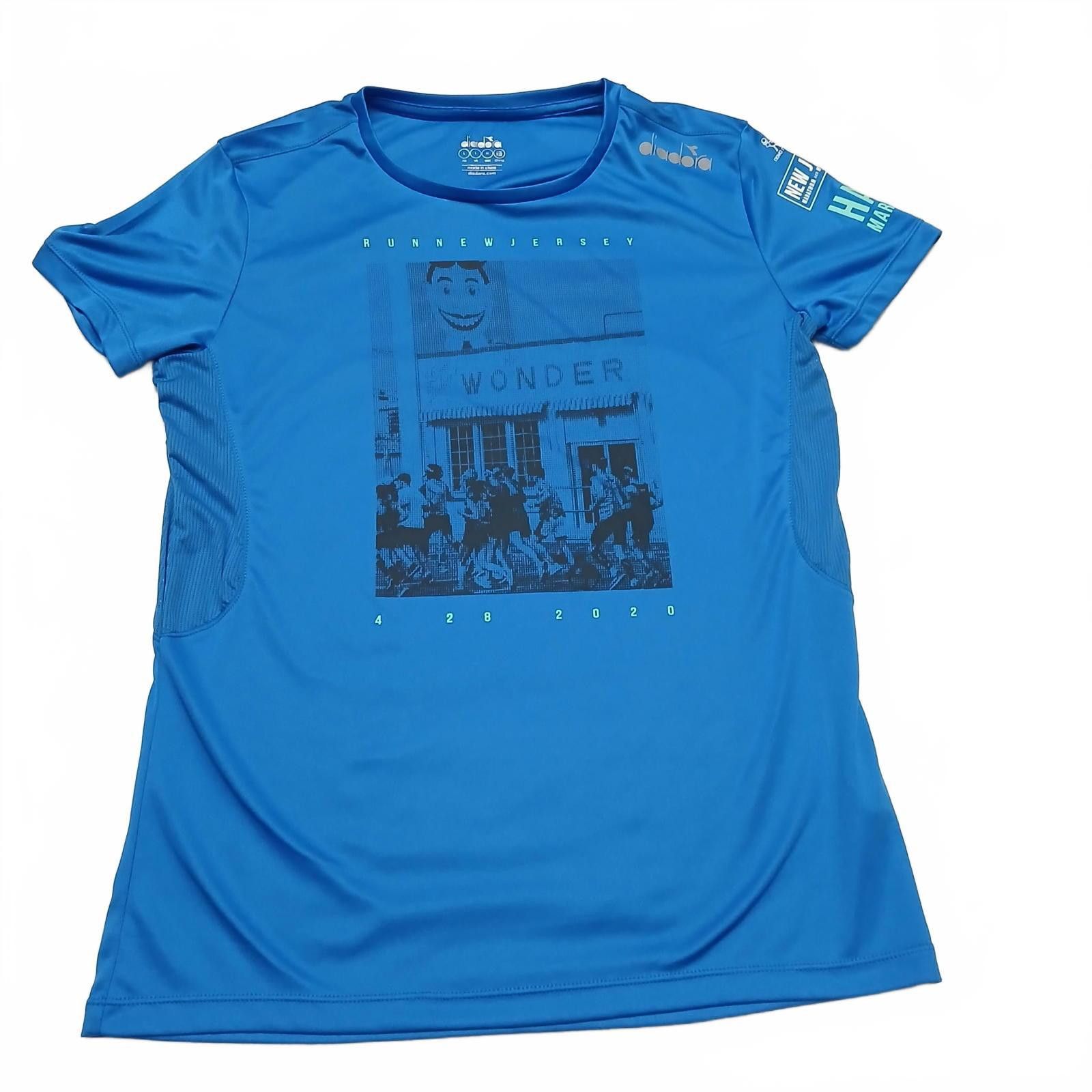 Diadora Diadora NJ Marathon Performance Tee M Blue Size ONE SIZE - 1 Thumbnail