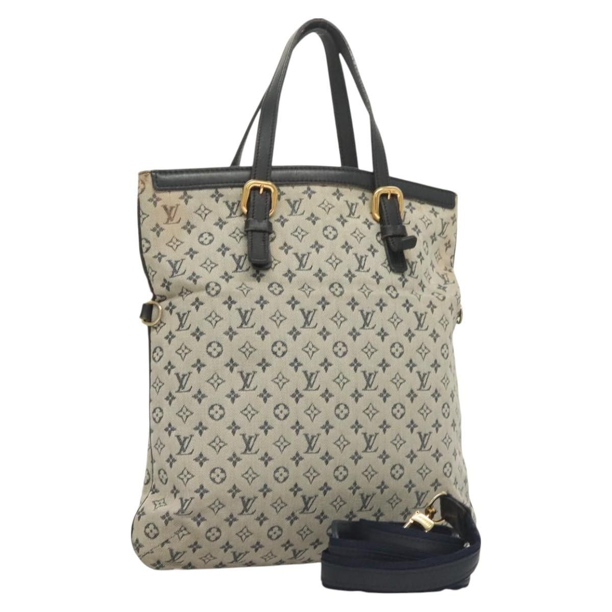 Louis Vuitton LOUIS VUITTON Monogram Mini Françoise Tote Bag Blue M92208 Size ONE SIZE - 1 Thumbnail