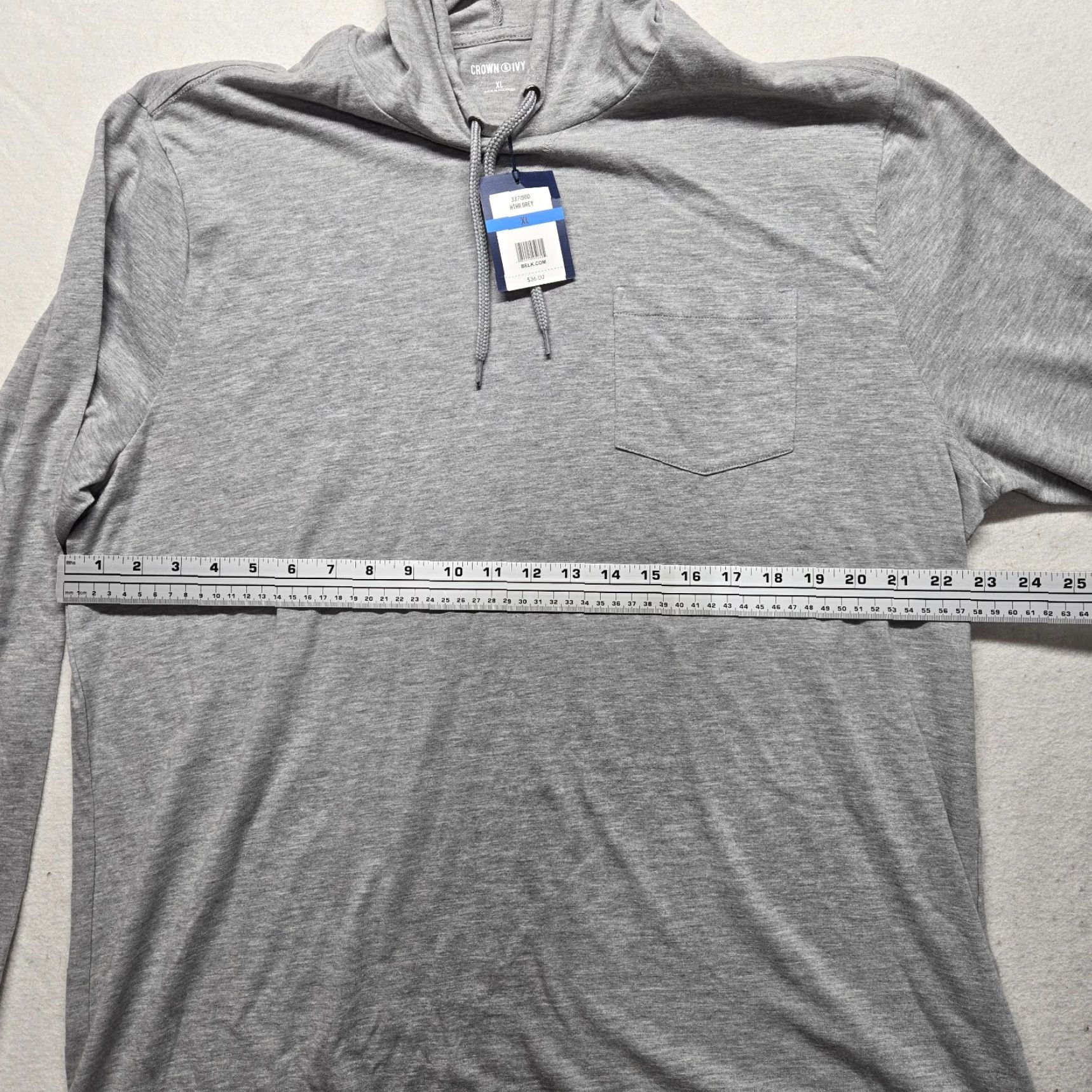 Vintage Crown & Ivy Hoodie Men XL Gray Solid Fleece Hoodie Pocket Sweater Winter Pullover Size US XL / EU 56 / 4 - 5 Thumbnail