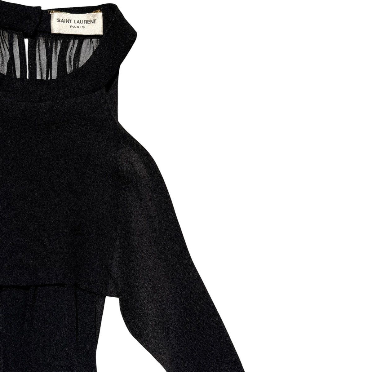 Saint Laurent Paris Silk flowy neck button top Size S / US 4 / IT 40 - 2 Thumbnail