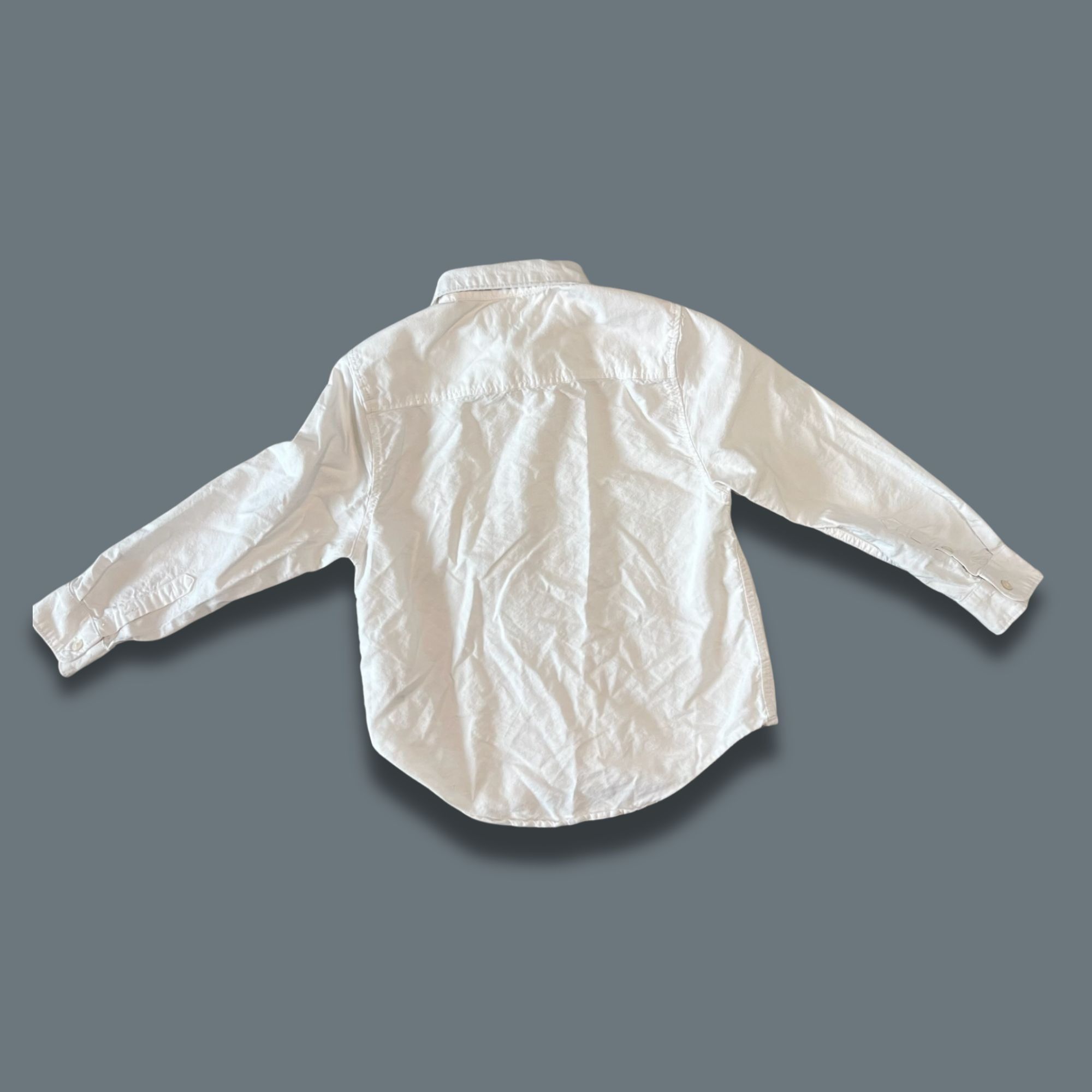 Zara Zara White Long-Sleeved Button-Down Shirt For Kids Size 7 Size M / US 6-8 / IT 42-44 - 3 Thumbnail