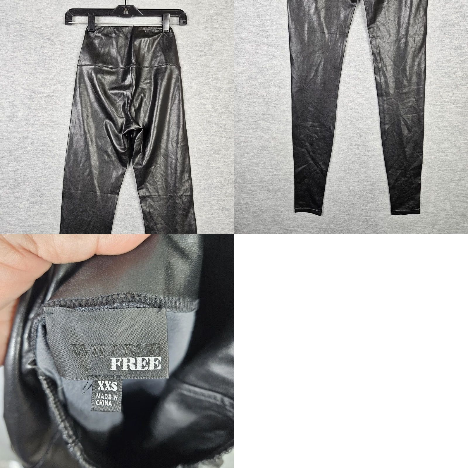 Vintage Wilfred Free Women’s Black Faux Leather Casual Skinny Legging Size XXS Women Styles Skinny Solid Black 2XS Adult Regular Mens Womens Girls Size 24" / US 00 / IT 34 - 8 Thumbnail