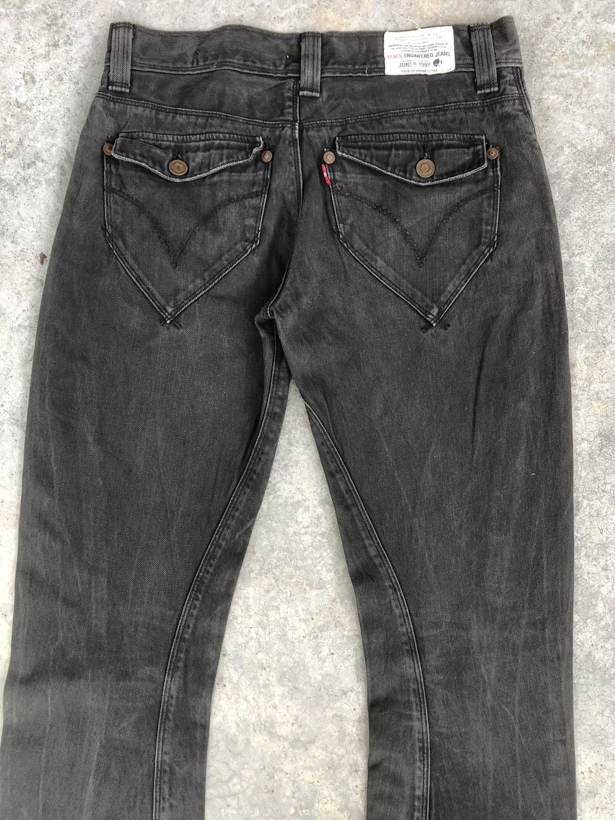 Levi's Y2K Levis Engineered Flared Jeans Distressed Jeans Size US 30 / EU 46 - 8 Thumbnail