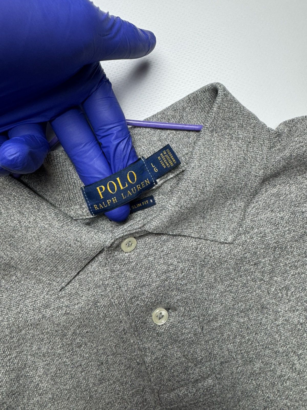 Polo Ralph Lauren Polo Ralph Lauren Custom Slim Fit Polo - Heather Grey Size US L / EU 52-54 / 3 - 3 Thumbnail