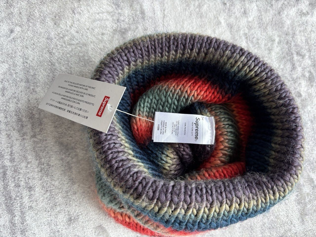Supreme Supreme Ombré Stripe Beanie Navy Size ONE SIZE - 8 Thumbnail