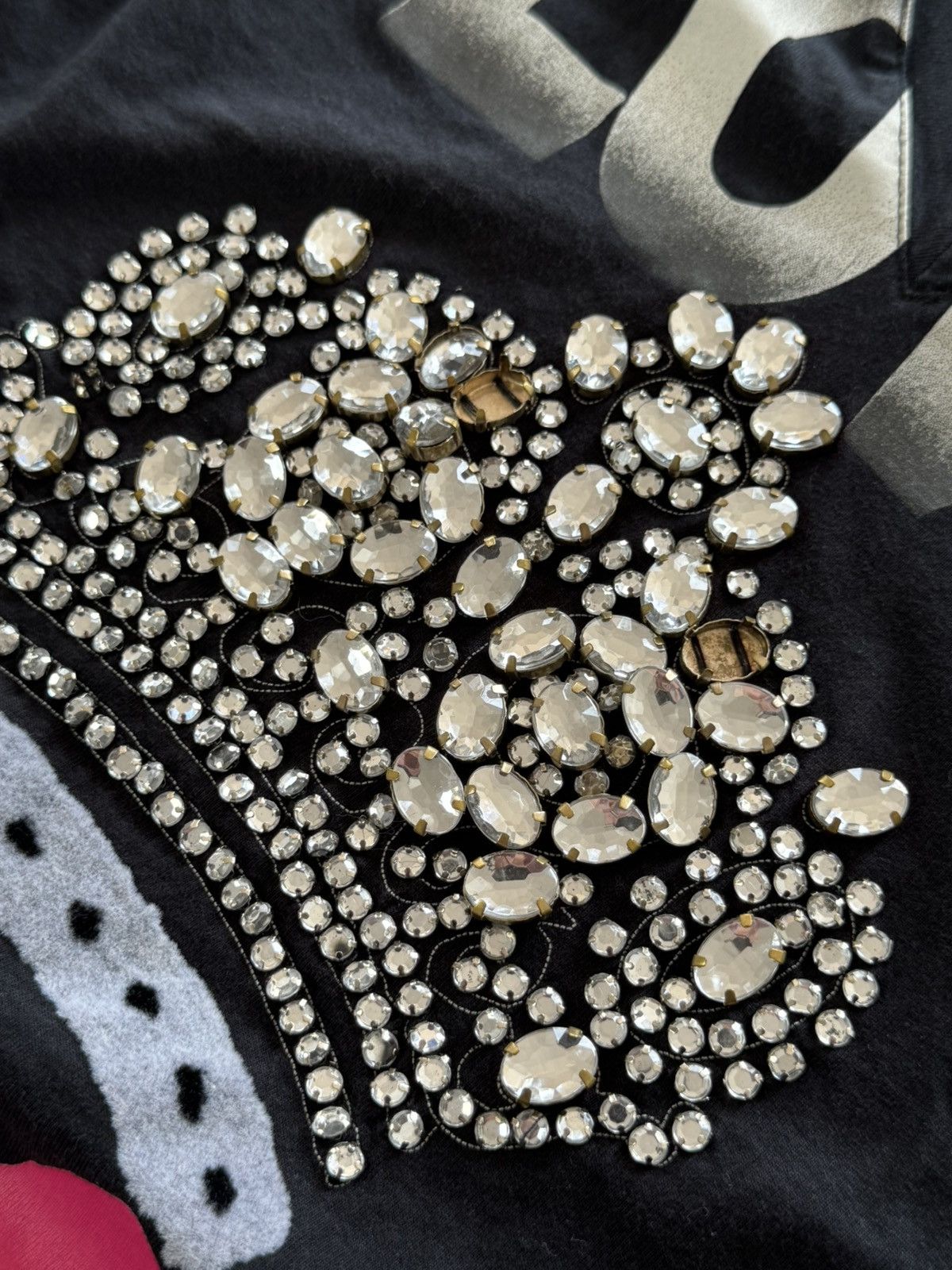 Armani Avant Garde Armani 00s Rhinestones Logo Y2K Top T-Shirt Size M / US 6-8 / IT 42-44 - 7 Thumbnail