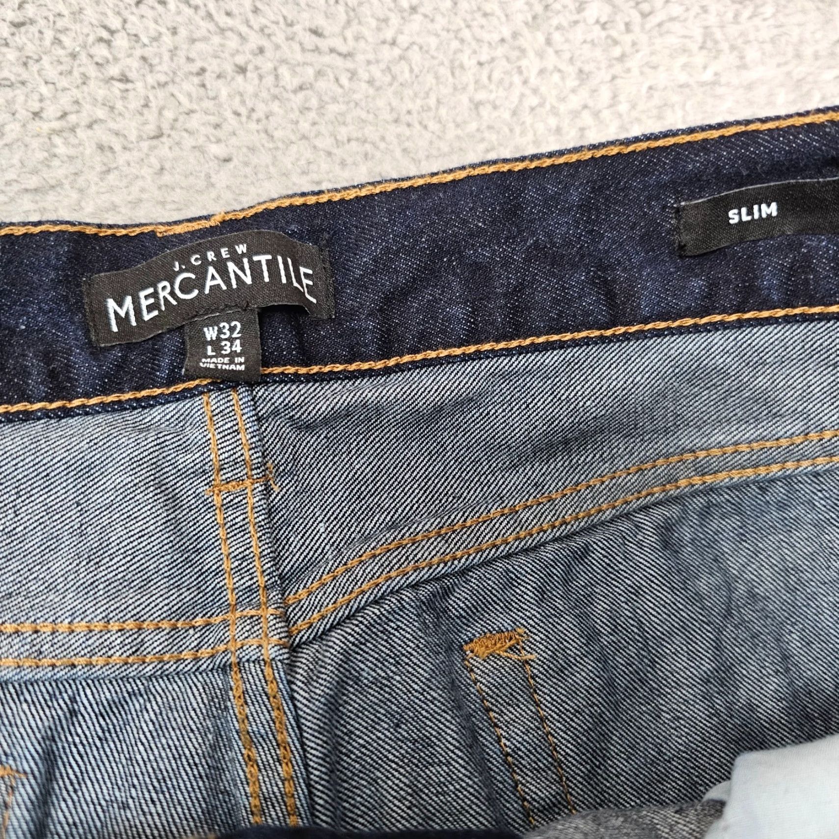 J.Crew J. Crew Mercantile Jeans Slim Fit Men 32x32 Dark Blue Denim Cotton Zip 5-Pocket Brand J.CREW Regular Size 32 Mens Jeans Vintage No Size US 32 / EU 48 - 3 Thumbnail