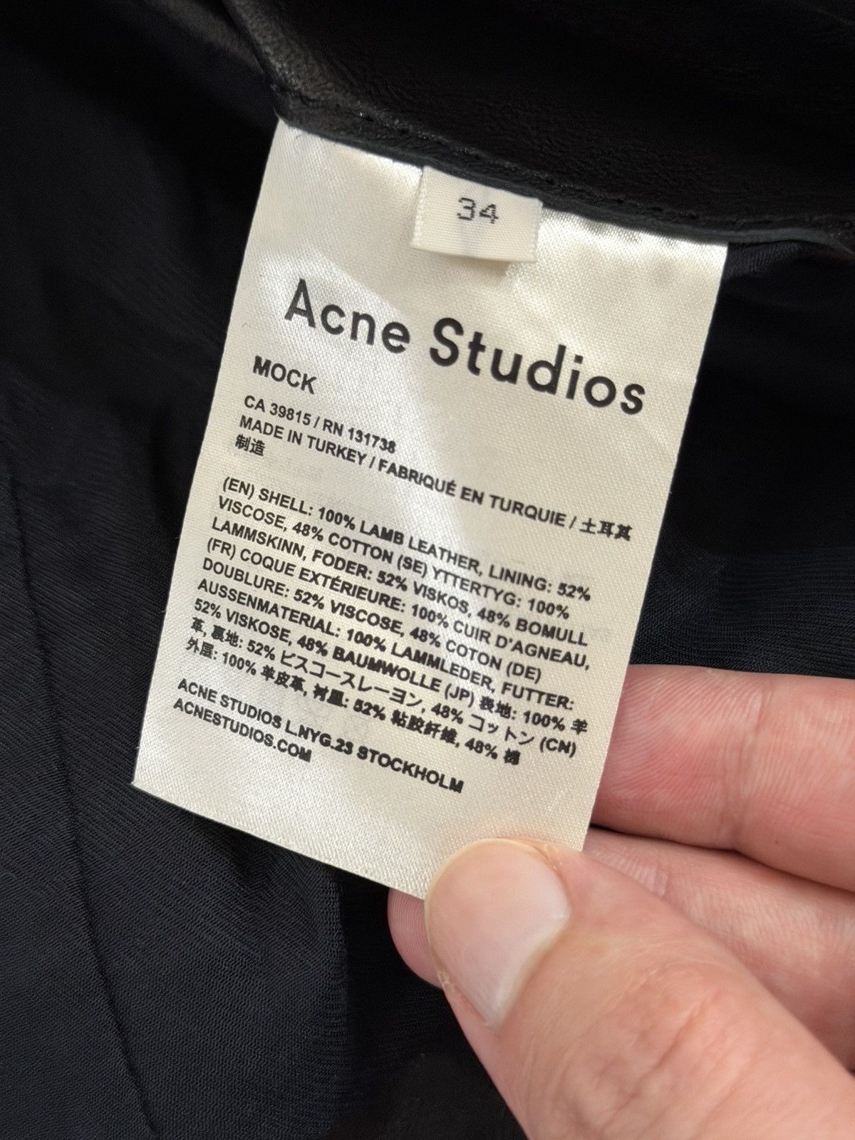 Acne Studios Acne Lamb Leather Motojacket with belt Sz.34 Size XS / US 0-2 / IT 36-38 - 5 Thumbnail