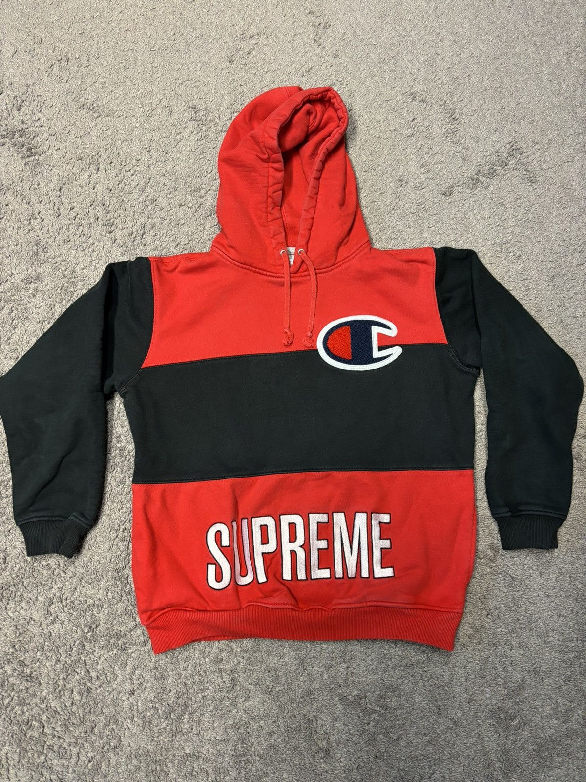 Champion × Supreme Supreme x Champion Color Block Hoodie | Grailed