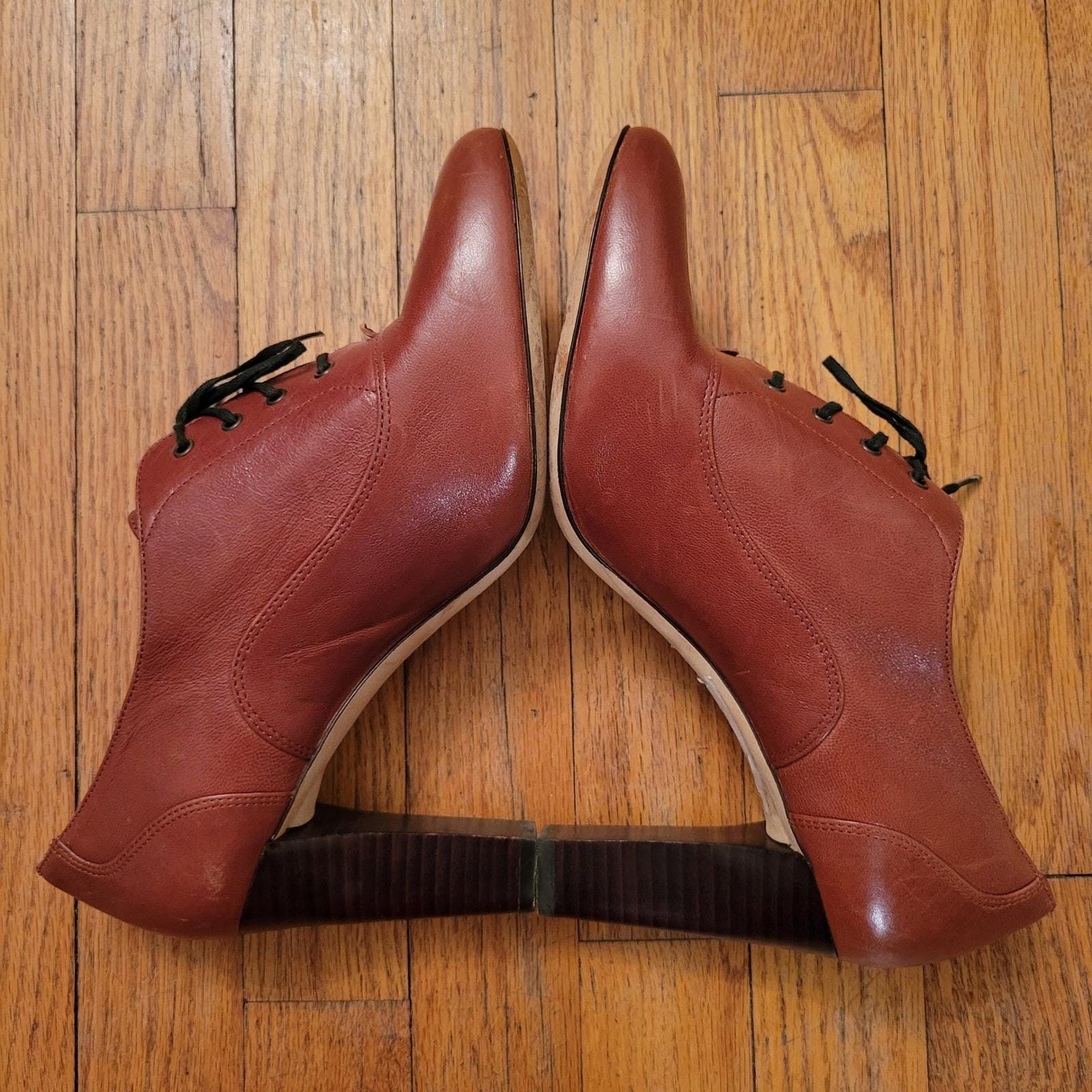 Johnston & Murphy Johnston Murphy 10 Oxford Heels Brown Leather Boho Western Size US 10 / IT 40 - 6 Thumbnail