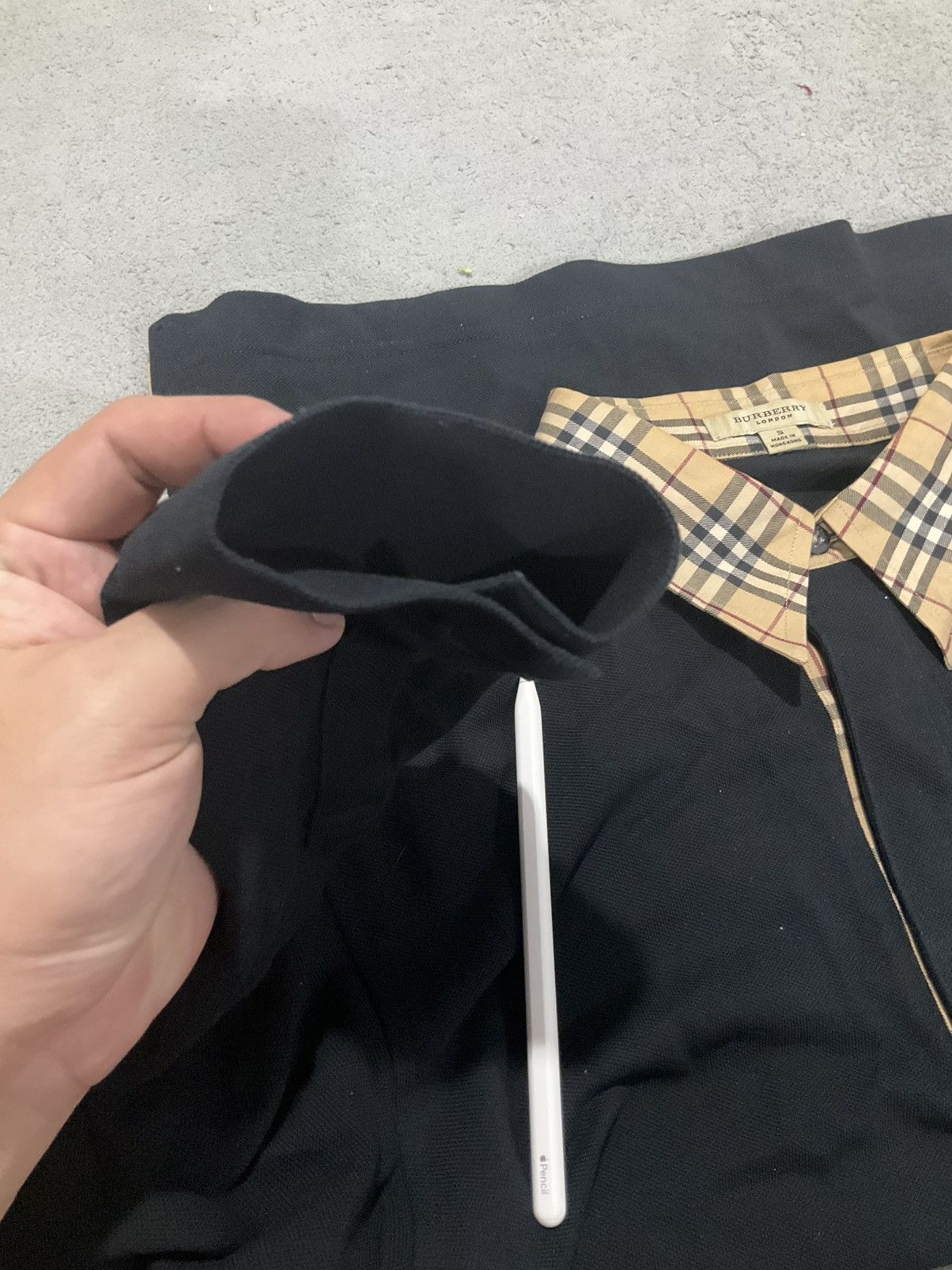 Burberry Burberry Nova Check Black Long Sleeve Polo Shirt Size US S / EU 44-46 / 1 - 7 Thumbnail