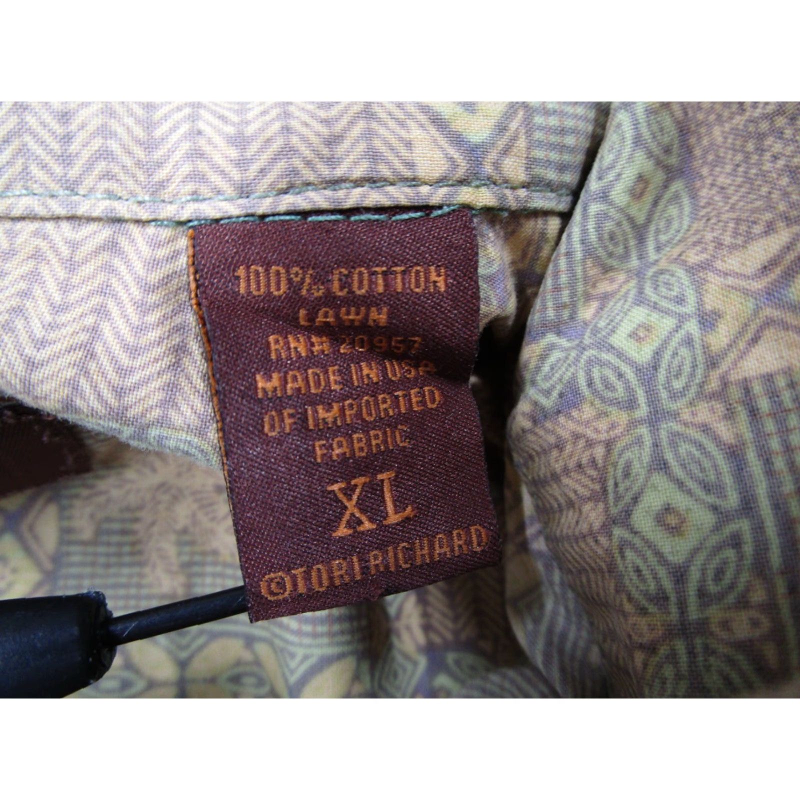 Tori Richard Tori Richard Shirt Men XL Beige Floral Short Sleeve Button-Up Hawaiian Cotton Lawn Palm USA - Vintage? No Size US XL / EU 56 / 4 - 4 Thumbnail