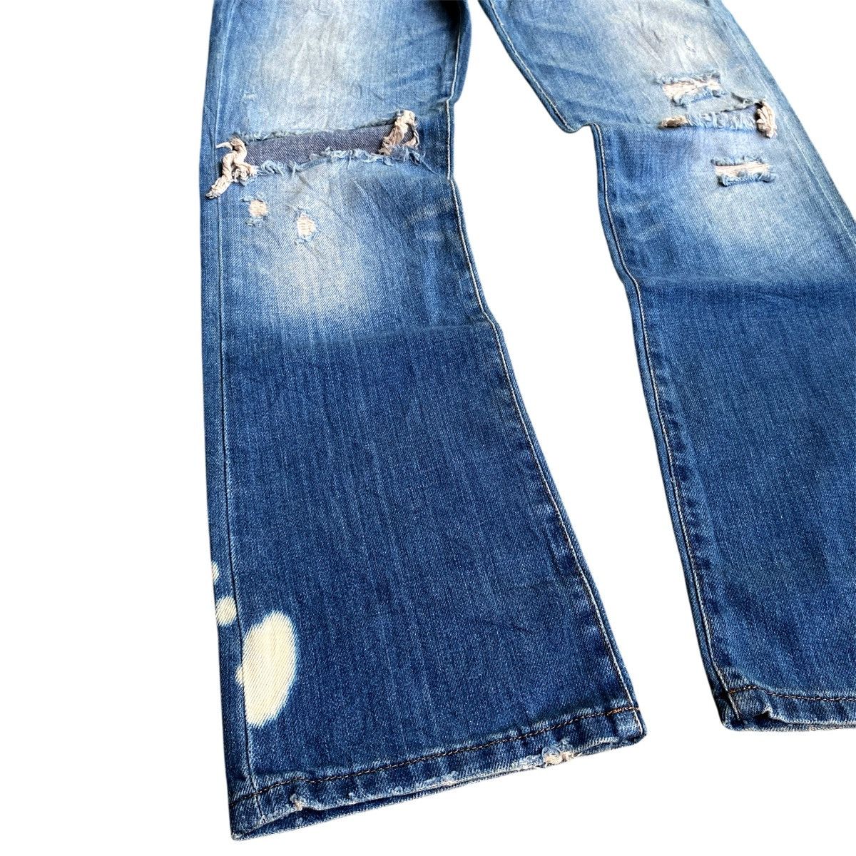 Abercrombie & Fitch × If Six Was Nine × Jean Crazy Vintage Y2K Abercrombie&Fitch Distressed Flared Jeans Size US 28 / EU 44 - 2 Thumbnail
